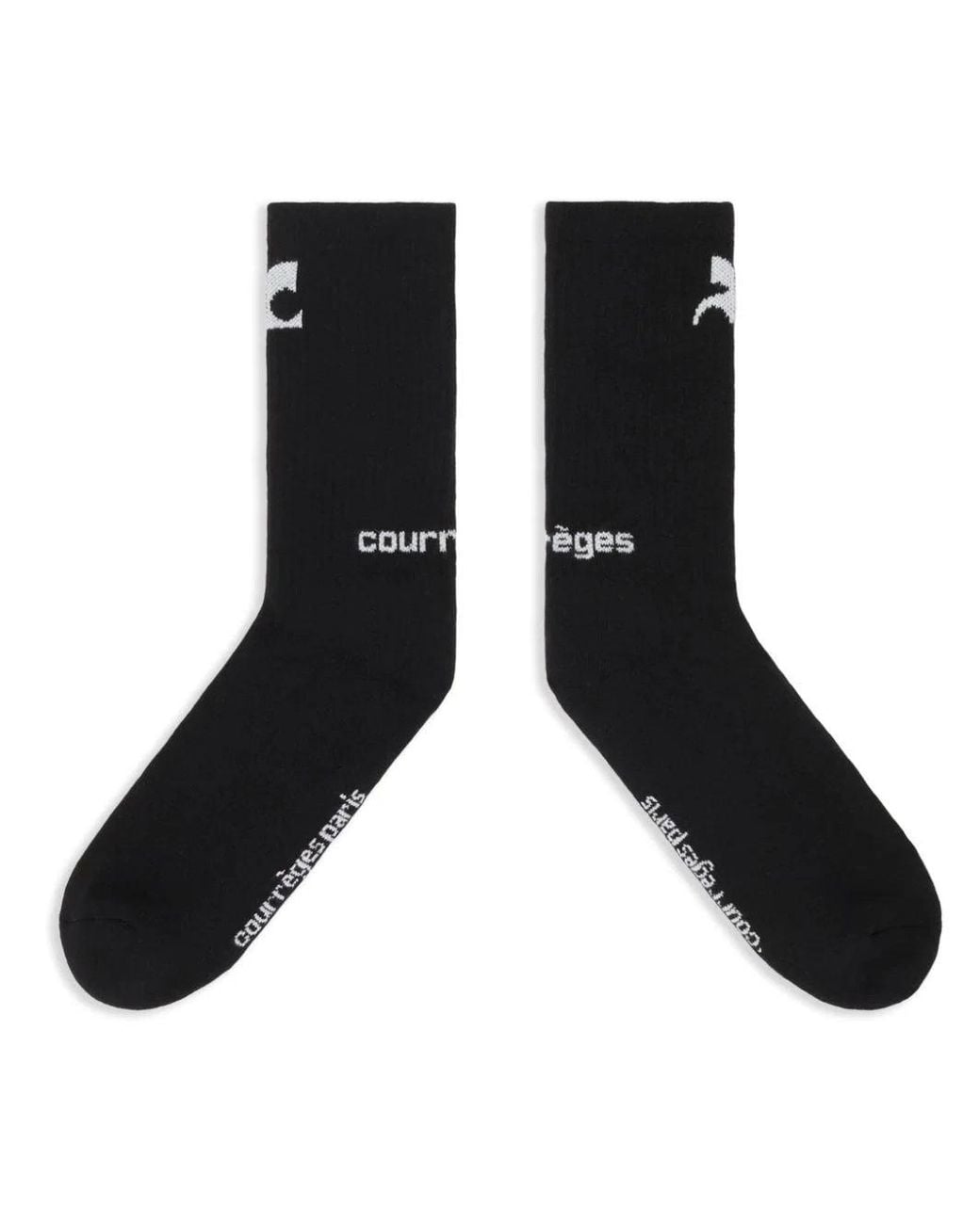 Courreges Black Ac Sports Socks for men