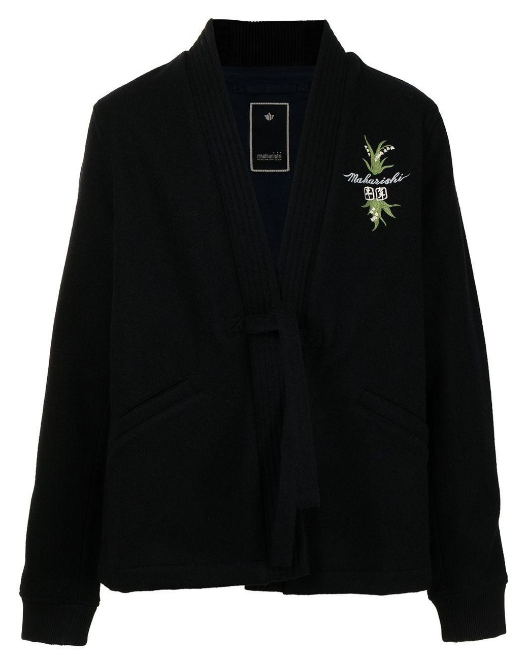 Maharishi Black Embroidered-logo Jacket for men