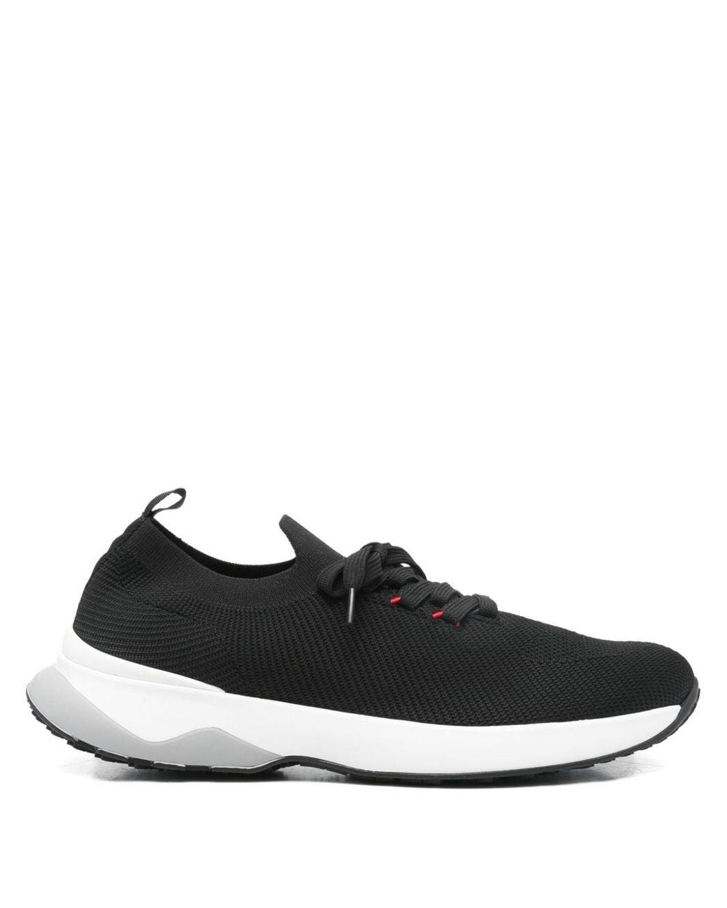 Kiton Black Low-Top Lace-Up Sneakers for men