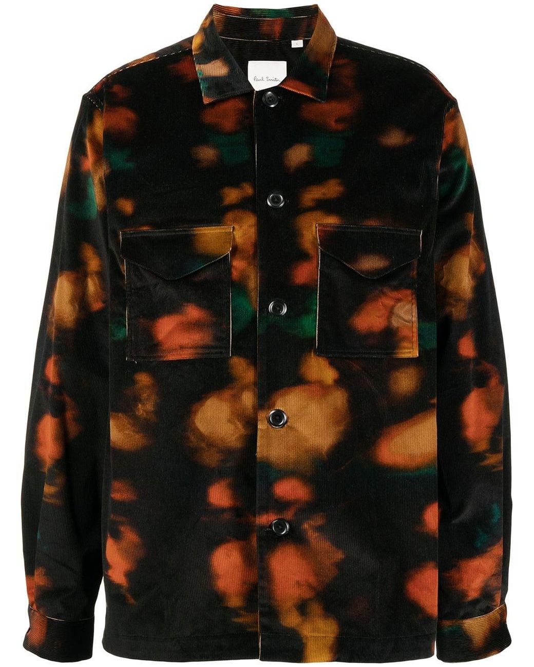 Paul Smith Multicolor Tie-Dye Print Corduroy Shirt for men