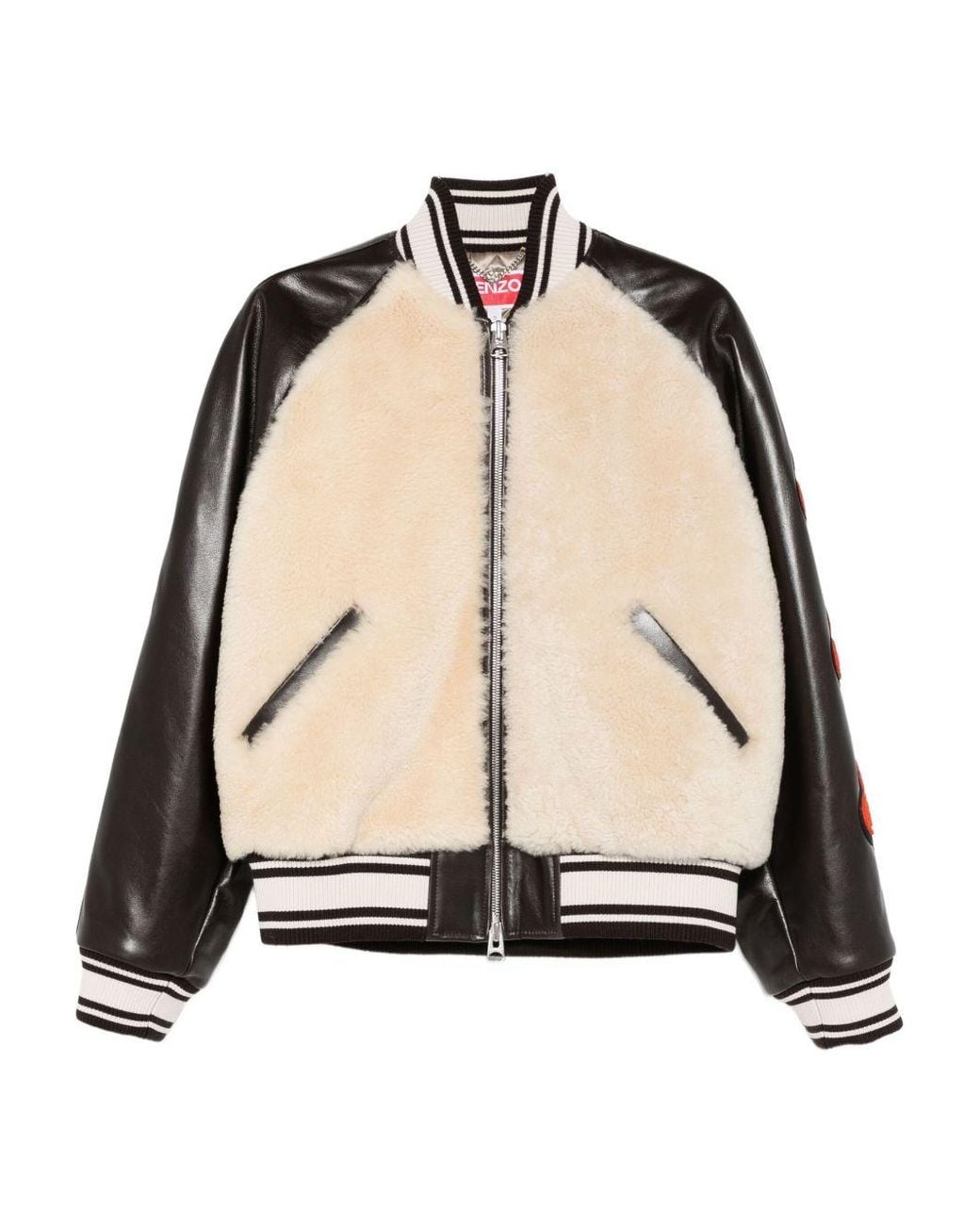 KENZO Blue X Futura 2000 Shearling Bomber Jacket for men