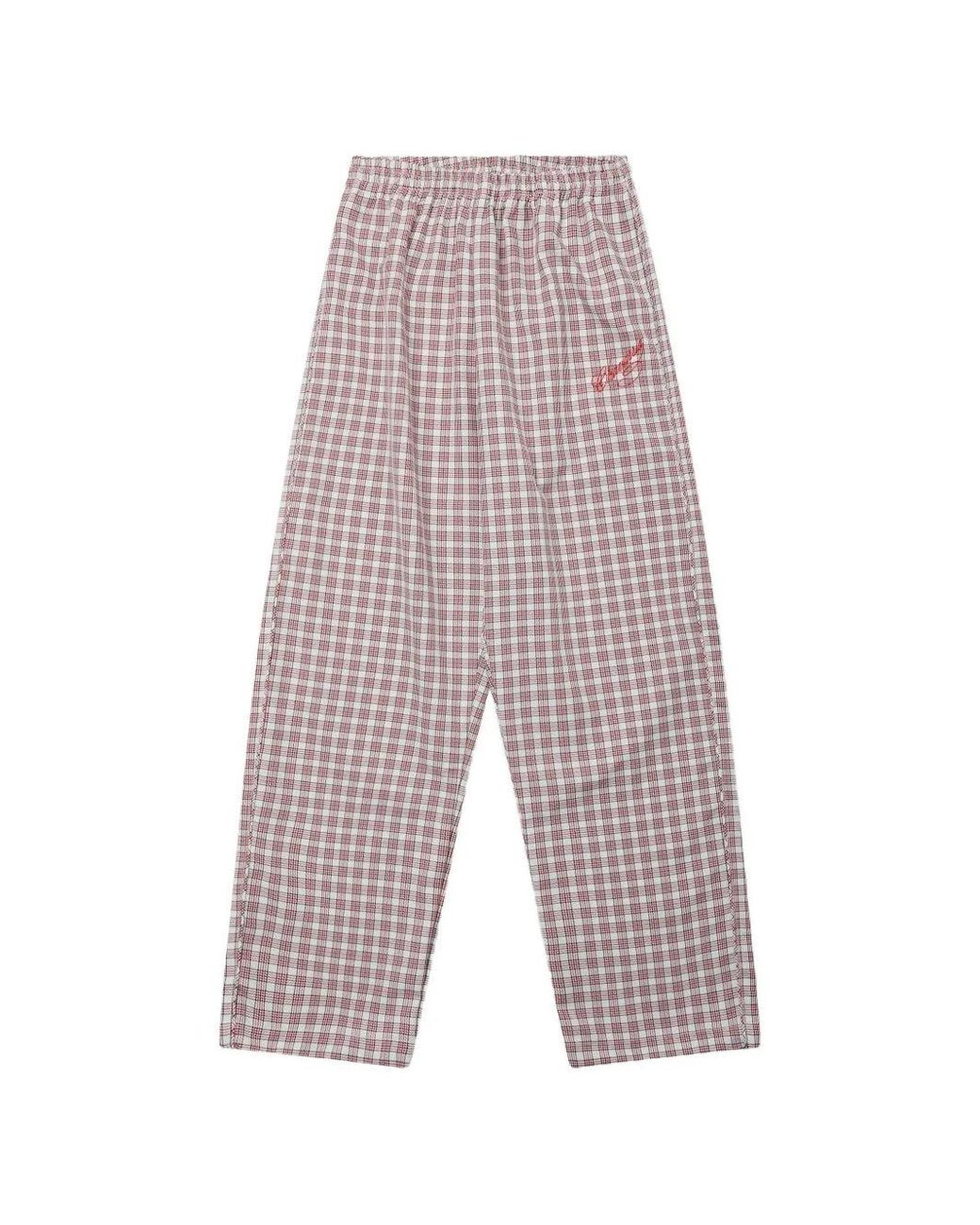 Willy Chavarria White Plaid Trousers for men