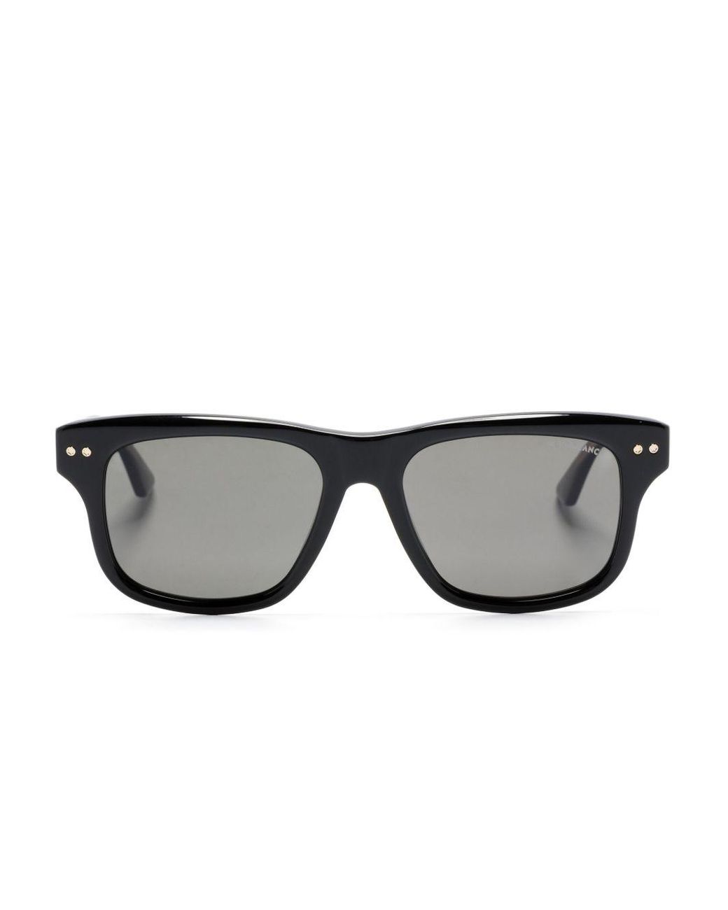 Montblanc Gray Logo-Engraved Square-Frame Sunglasses for men