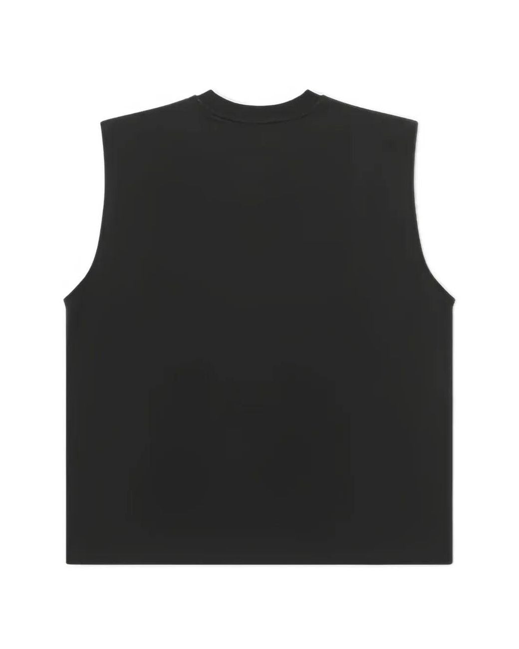 HELIOT EMIL Black Astrape Logo-Plaque Tank Top for men