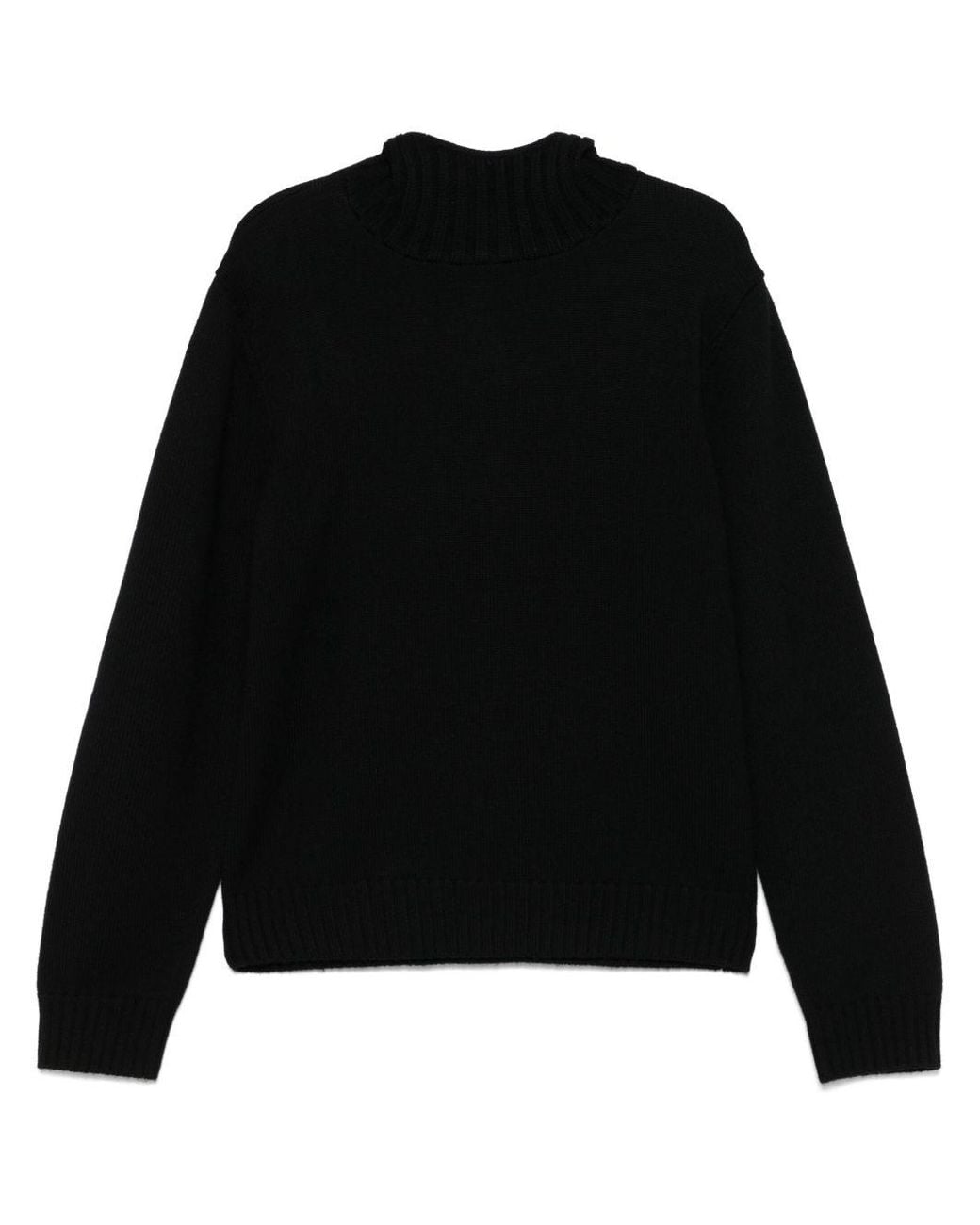 Charles Jeffrey Black Fluffy Ears Balaclava Sweater for men