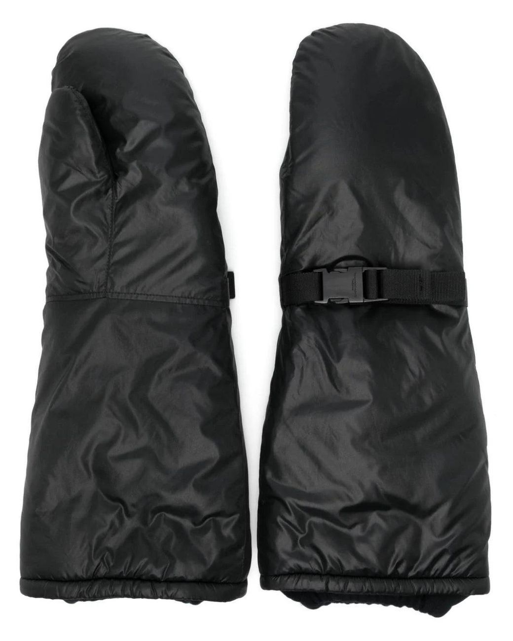 TAKAHIROMIYASHITA The Soloist Black Buckle-Strap Mittens for men