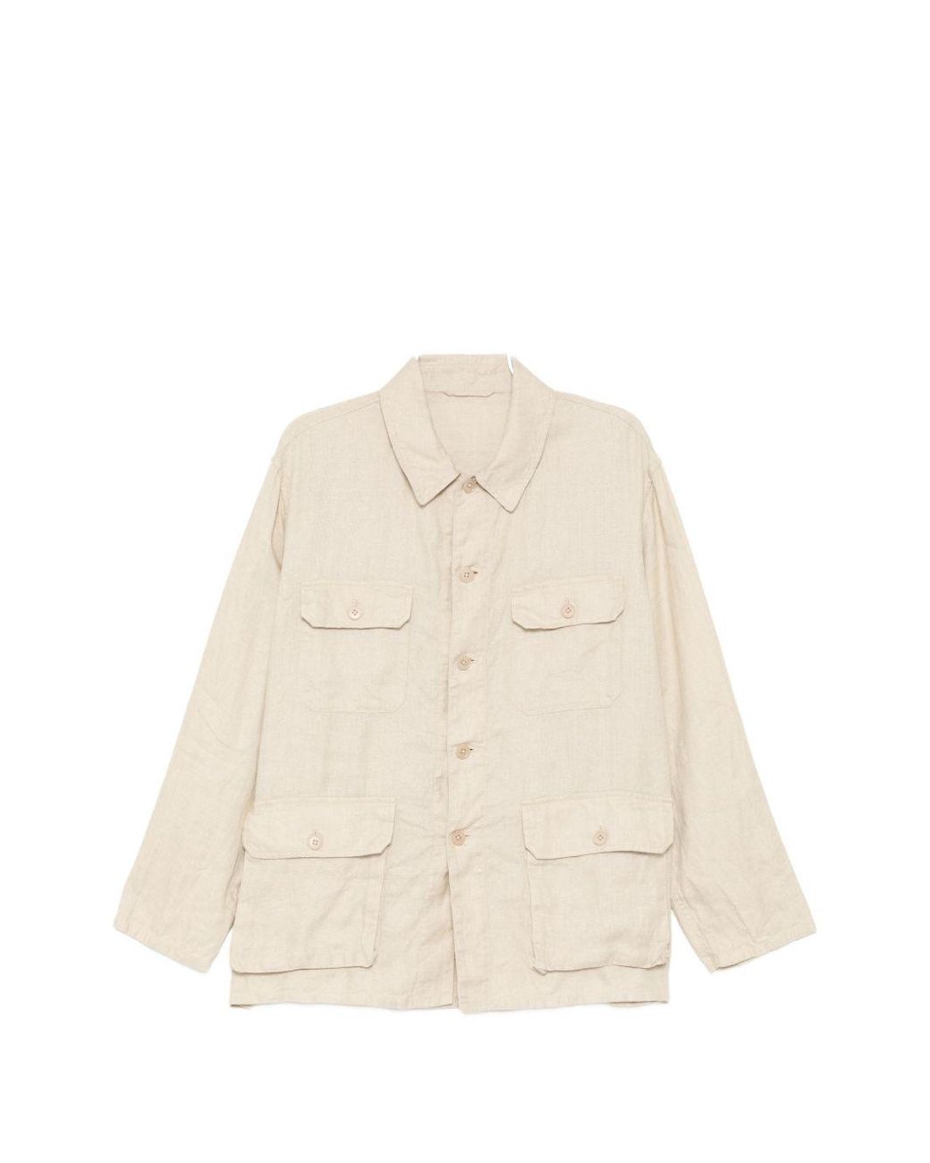 Kaptain Sunshine White Flap Pockets Jacket for men