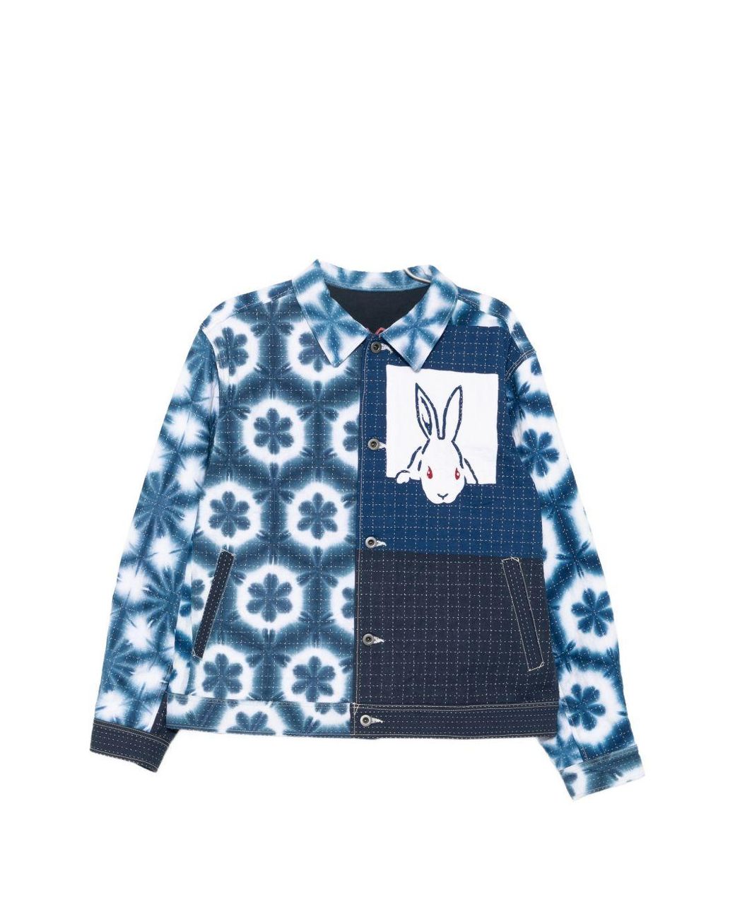 Kafeneo by TBF Blue Tie-Dye Shirt Jacket for men