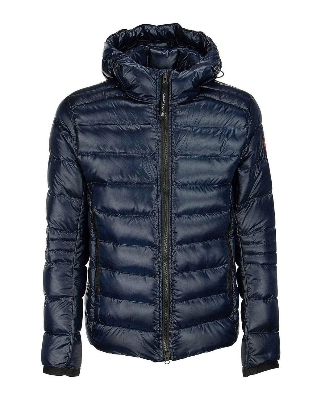 Canada Goose Synthetic Crofton Hooded Puffer Jacket in Blue for Men - Lyst