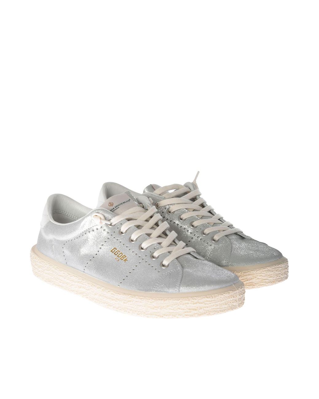 golden goose metallic silver
