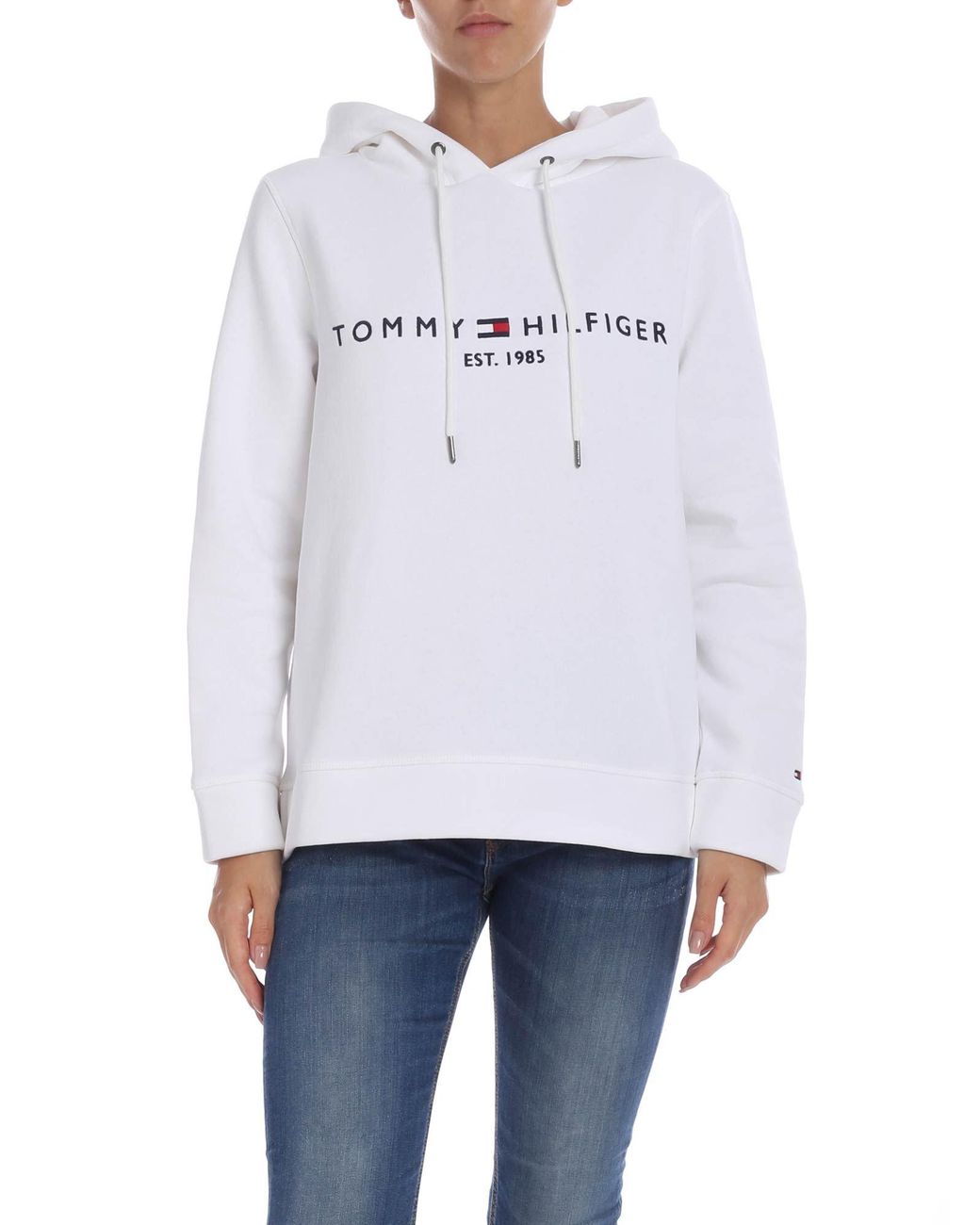 white tommy hilfiger sweatshirt womens