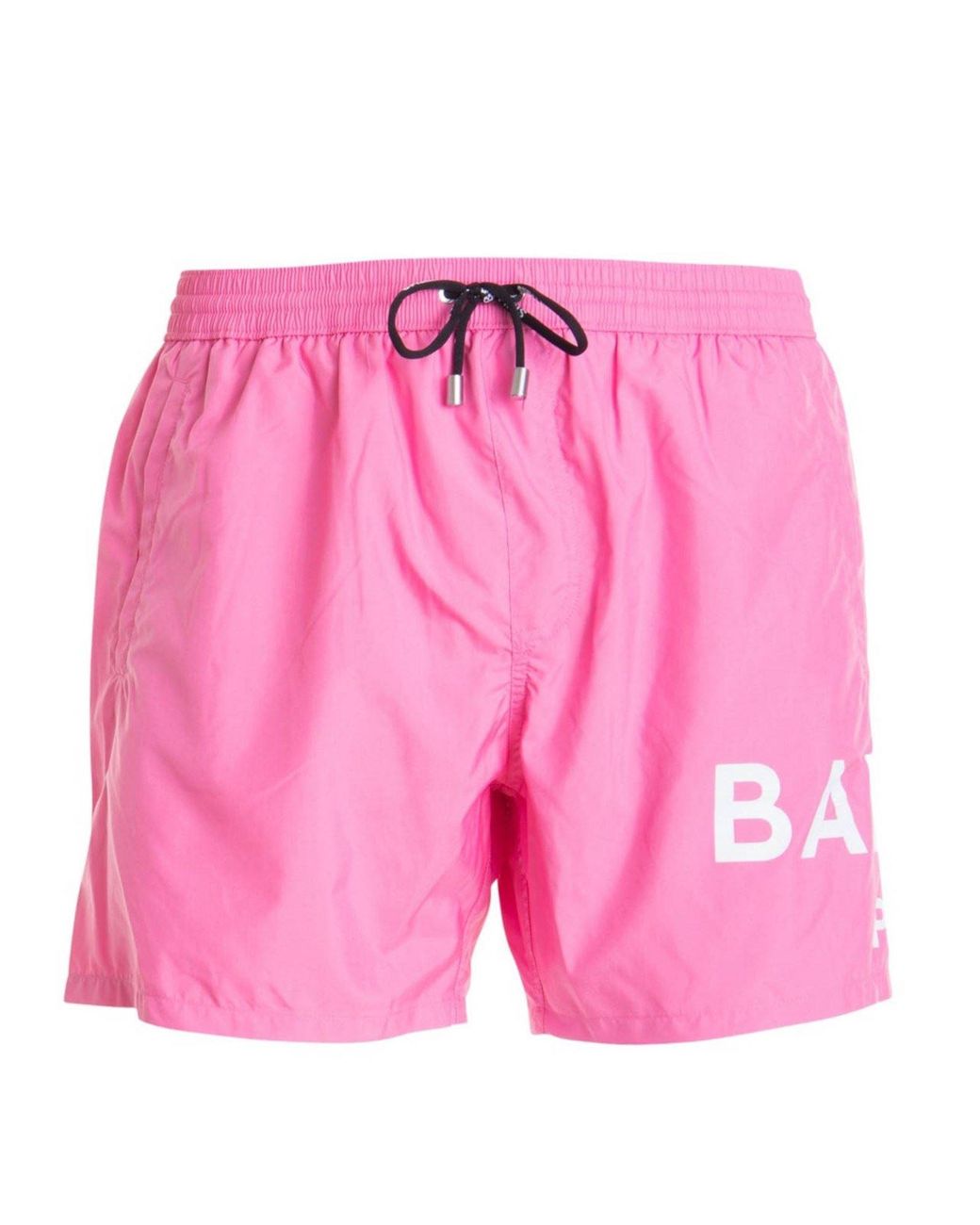 Balmain Synthetic Logo Stripe Swim Shorts in Pink for Men - Lyst