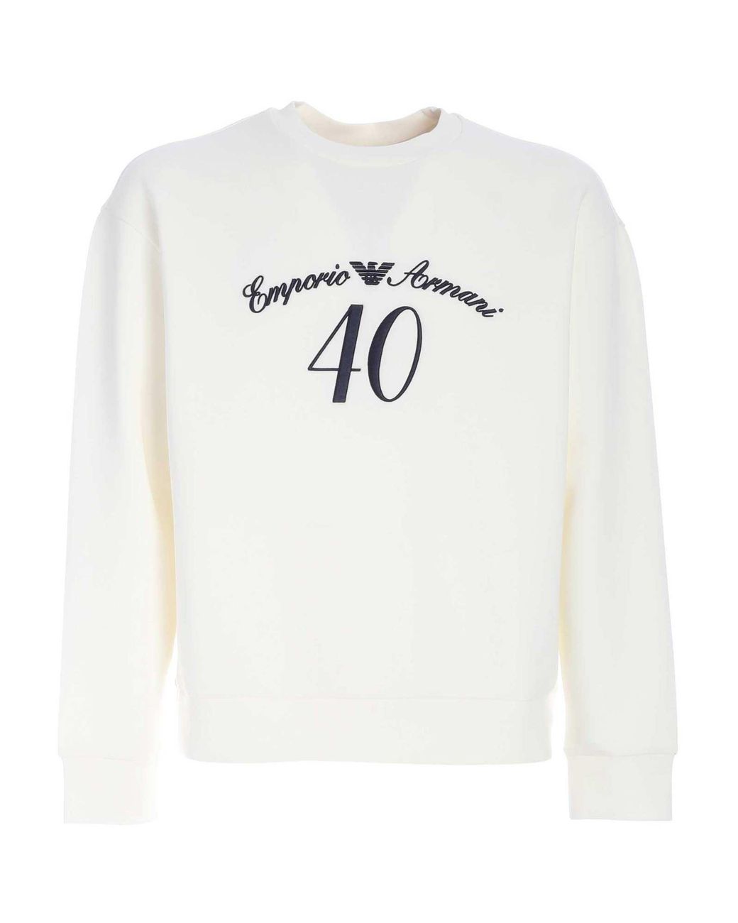 armani sweatshirt white