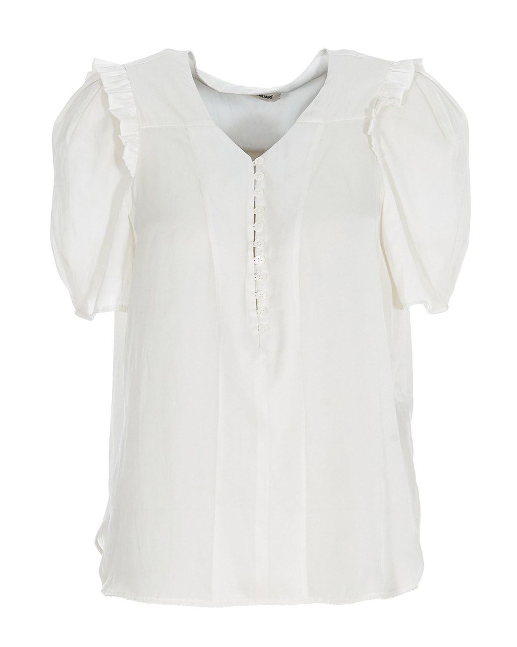 Zadig & Voltaire Synthetic V-neckline White Blouse - Lyst
