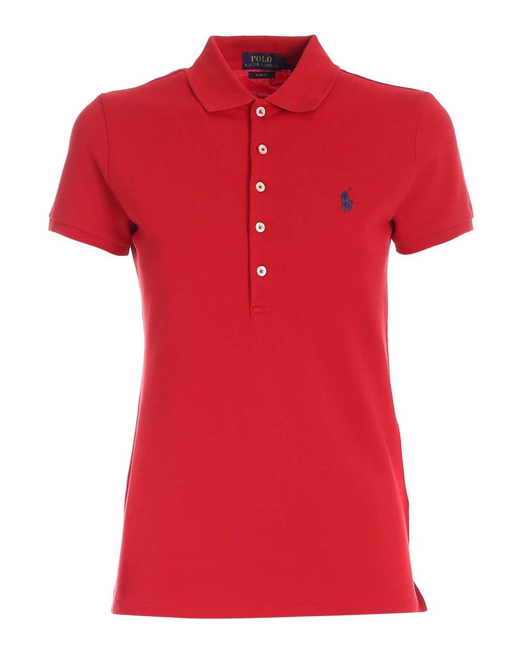 Polo Ralph Lauren Red Cotton Pique Slim Polo Shirt - Lyst