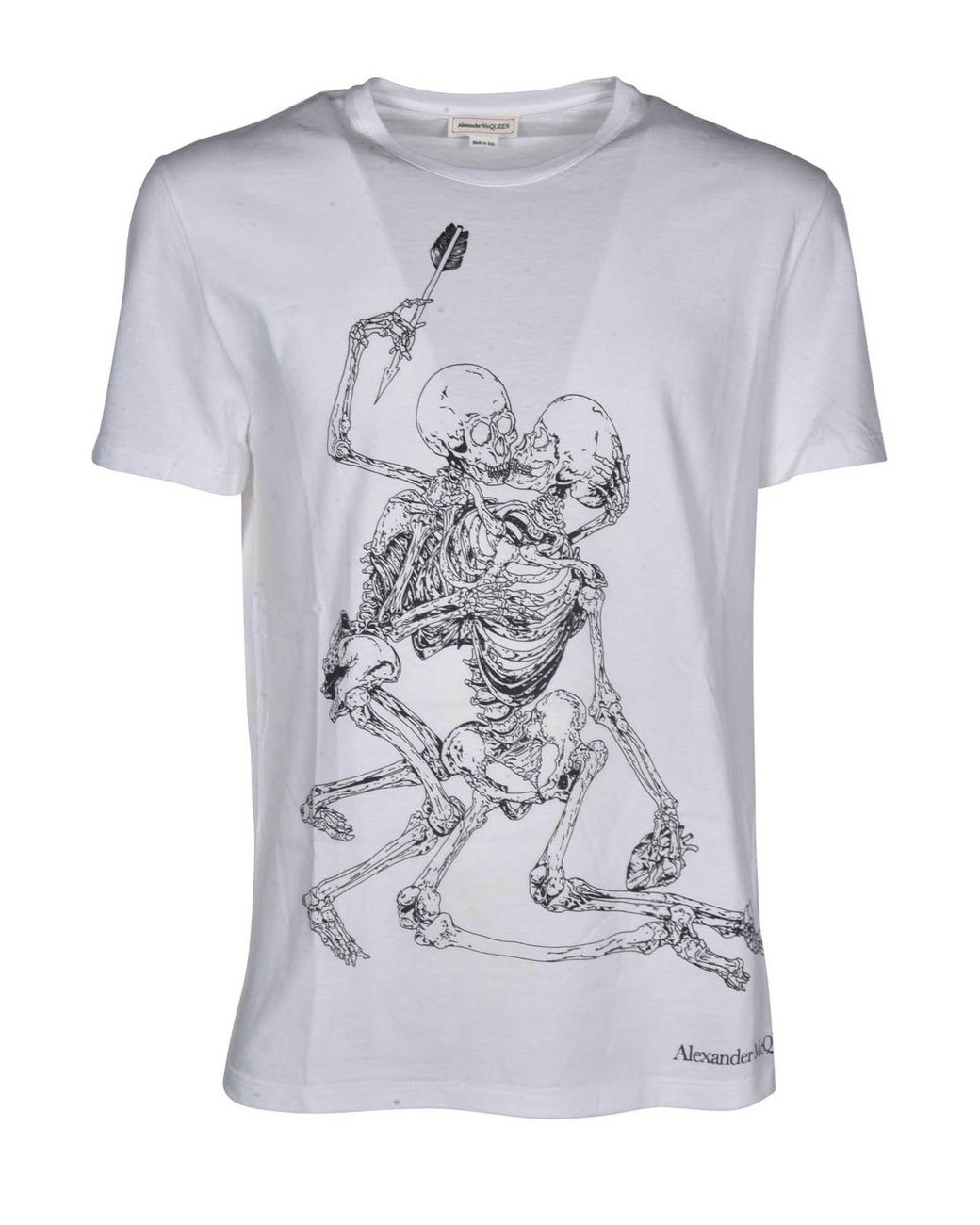 Alexander McQueen Cotton Lovers Skeleton T-shirt in White for Men - Lyst