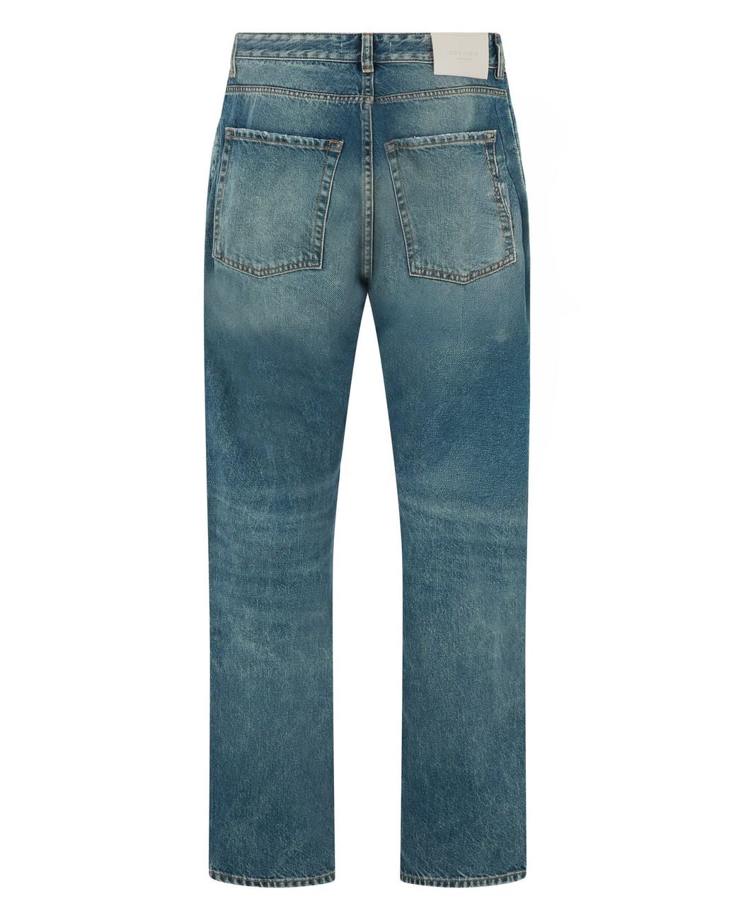 ICON DENIM Blue Straight Cotton Jeans for men