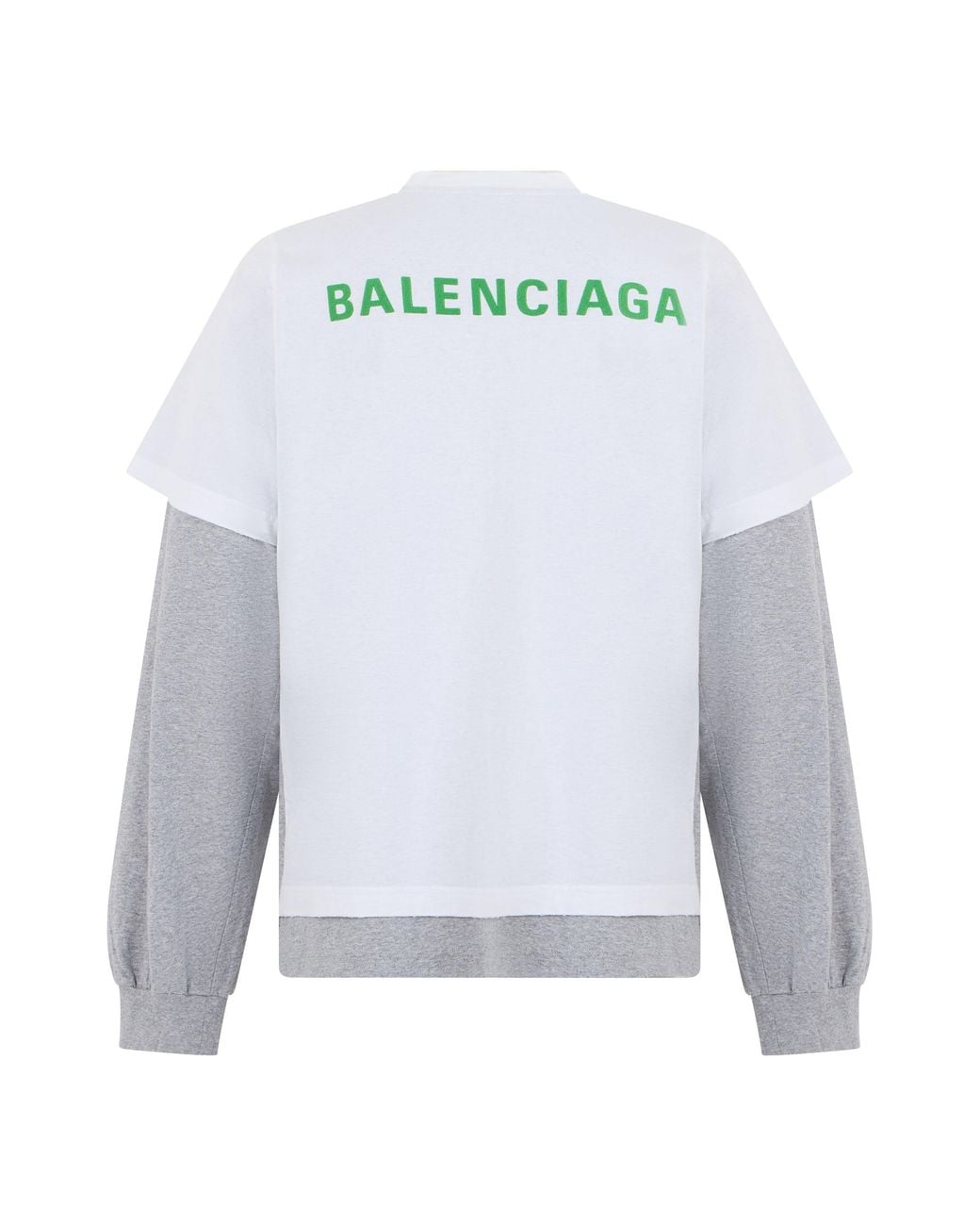Balenciaga White Double-Layer Sweatshirt for men