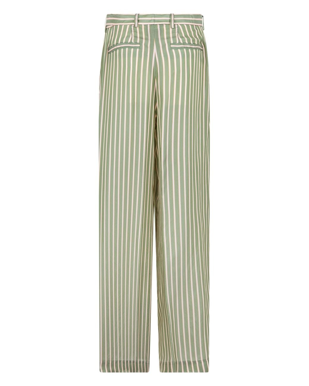 Dries Van Noten Green Straight Leg Trousers