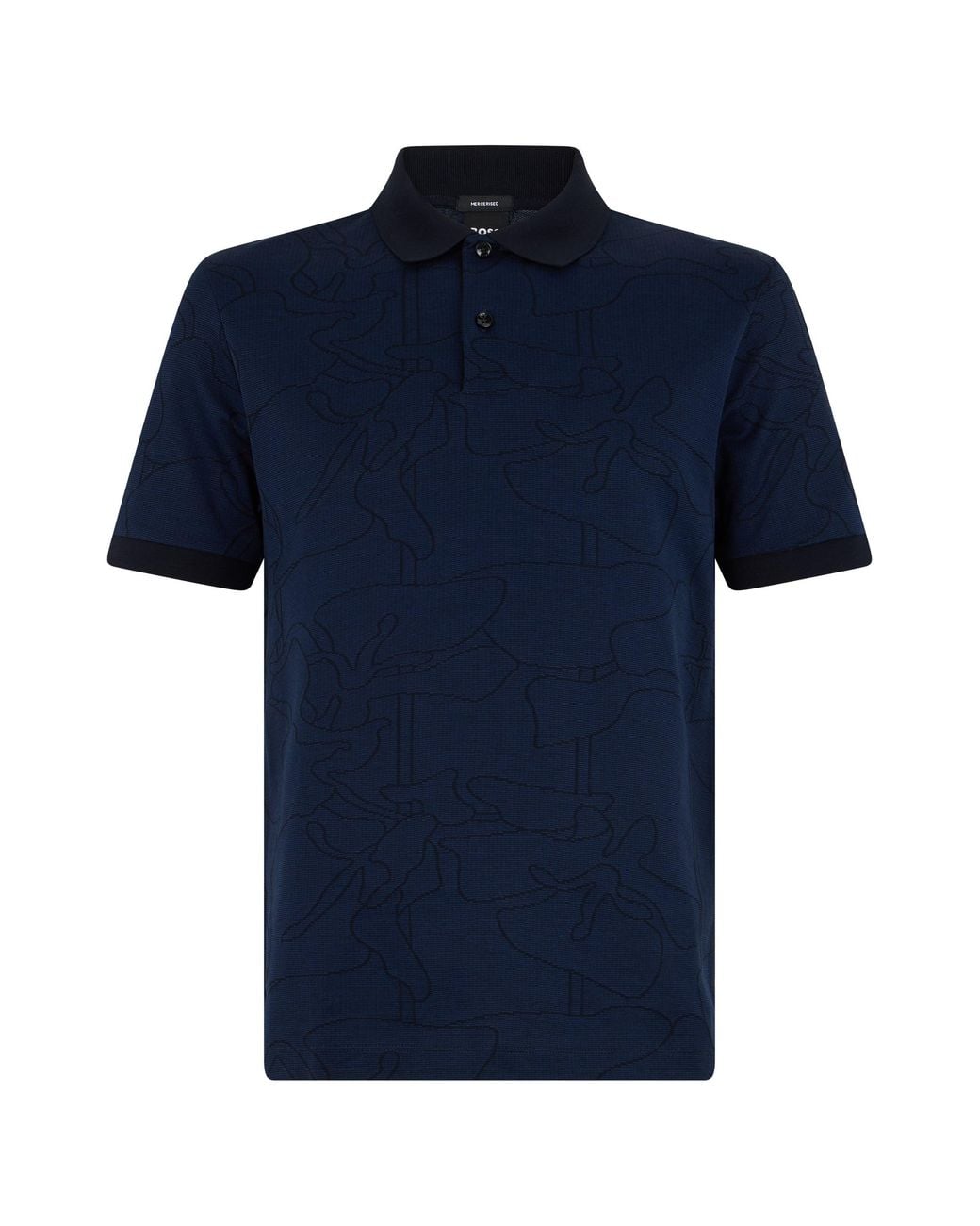 Boss Blue Short Sleeve Polo for men