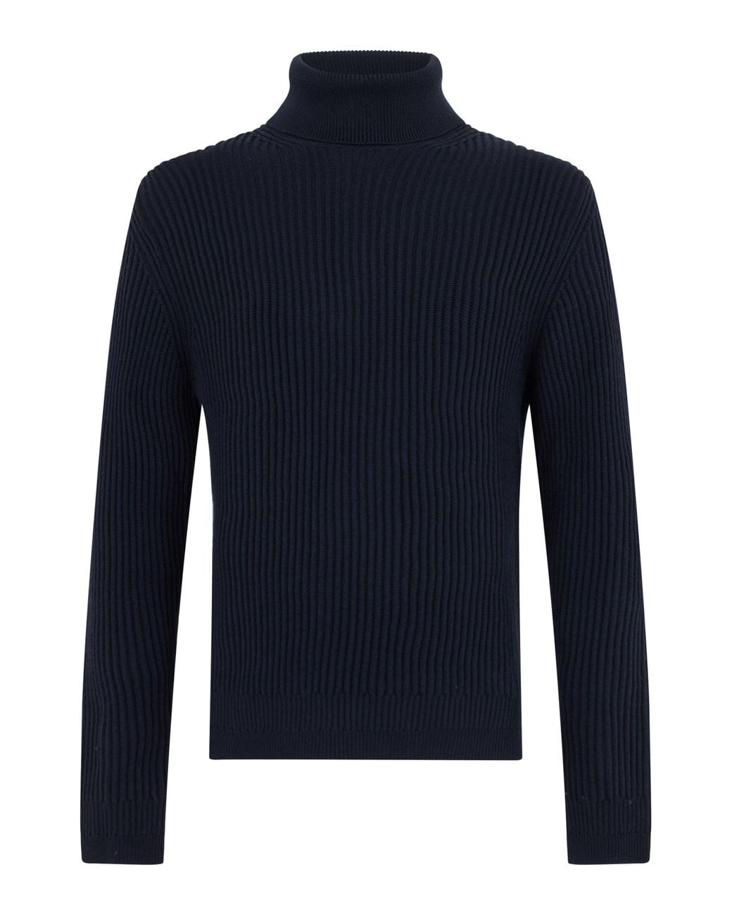 Slowear Blue Sweater With High Collar for men