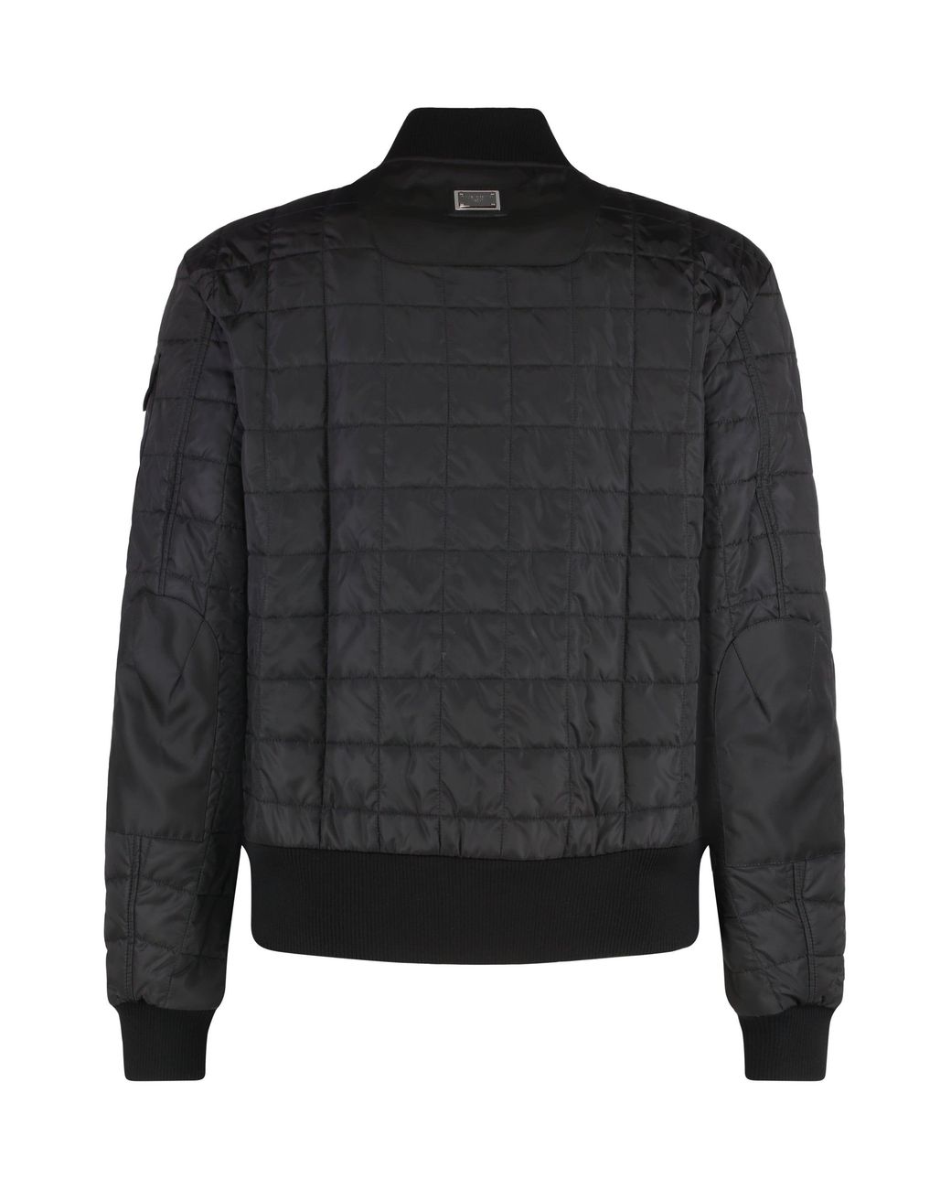 Dolce & Gabbana Black Padded Bomber Jacket Polyamide for men