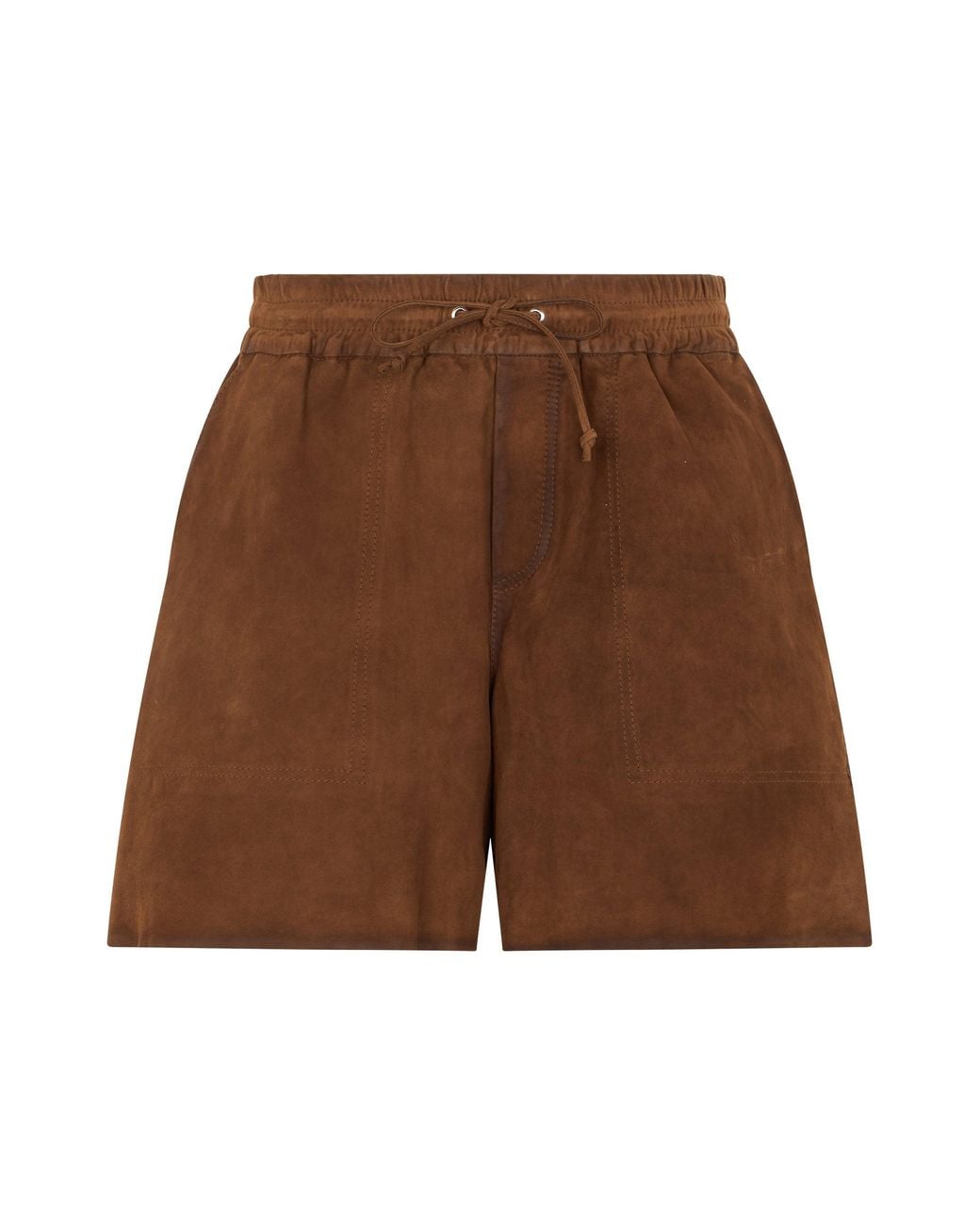 P.A.R.O.S.H. Brown Suede Shorts