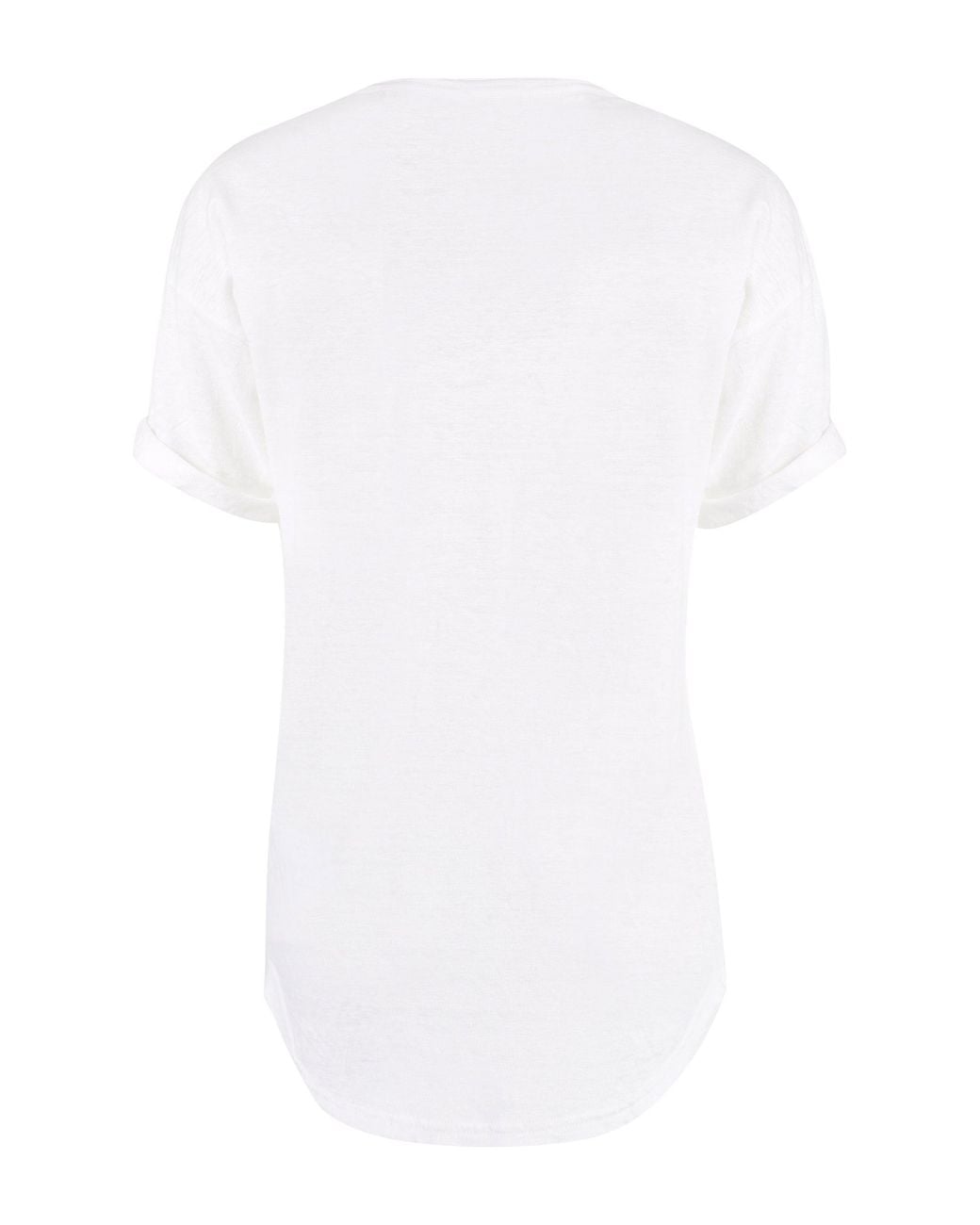 Isabel Marant White Linen Zewel T-Shirt With Logo