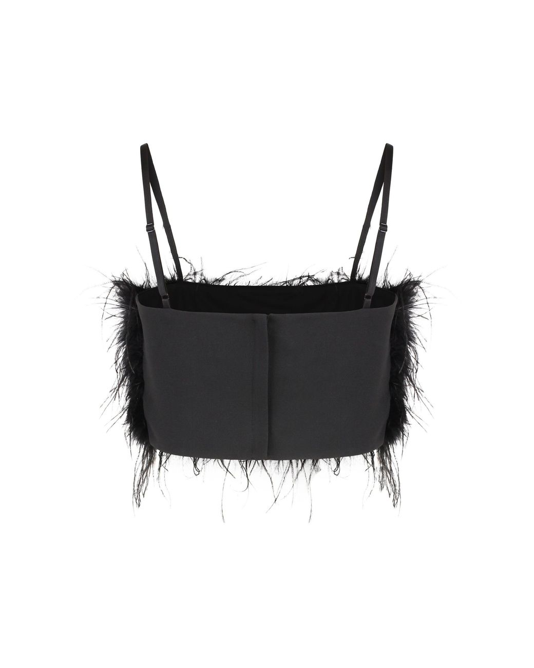 Pinko Black Salagiochi Feather Detail Top