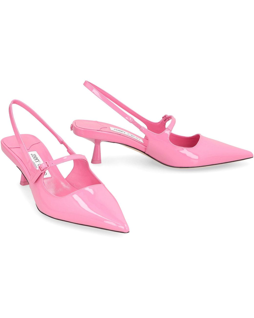 Jimmy Choo Pink Solid Pointed Toe Pumps