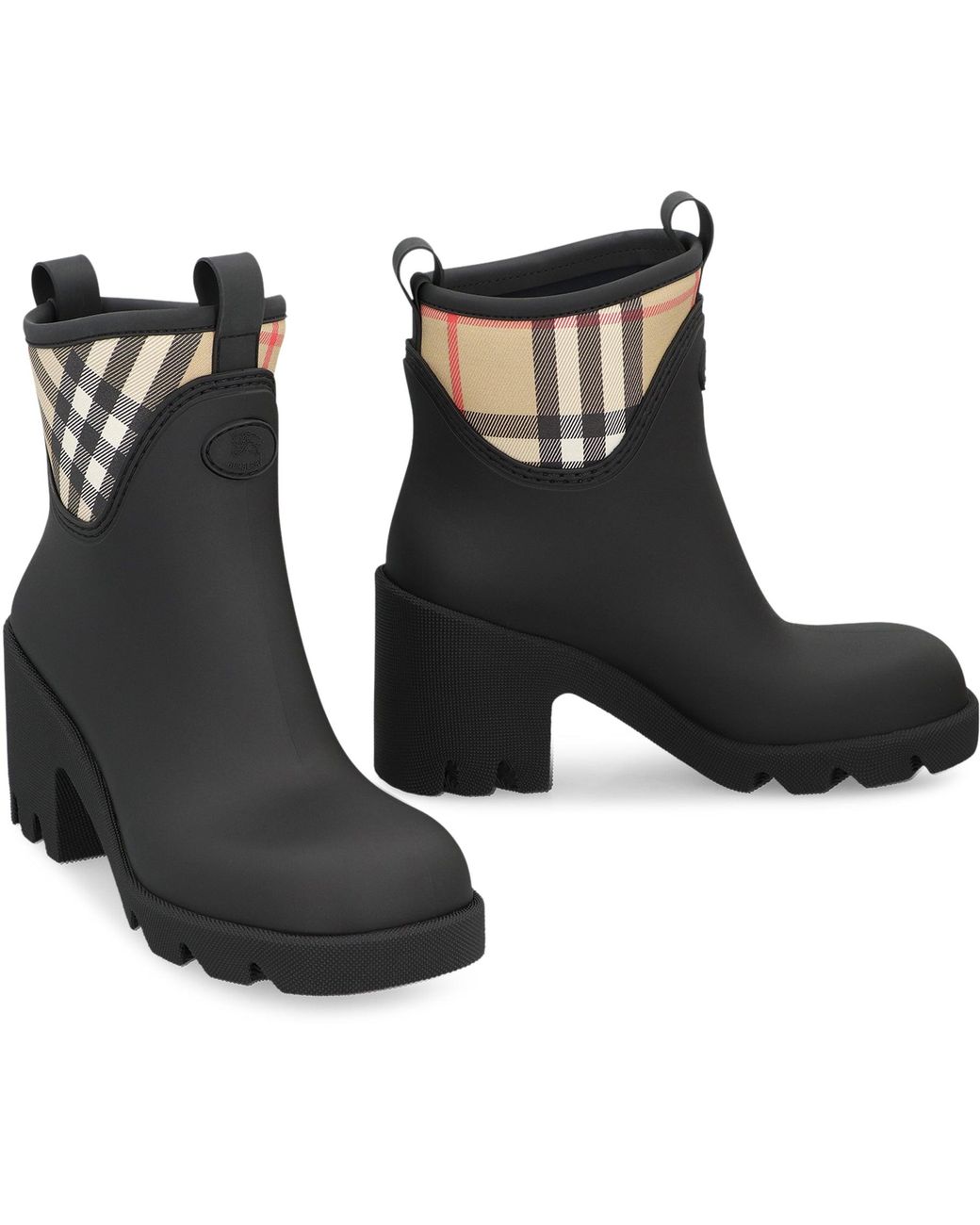 Burberry Black Chelsea Boots Stride Rubber Synthetic