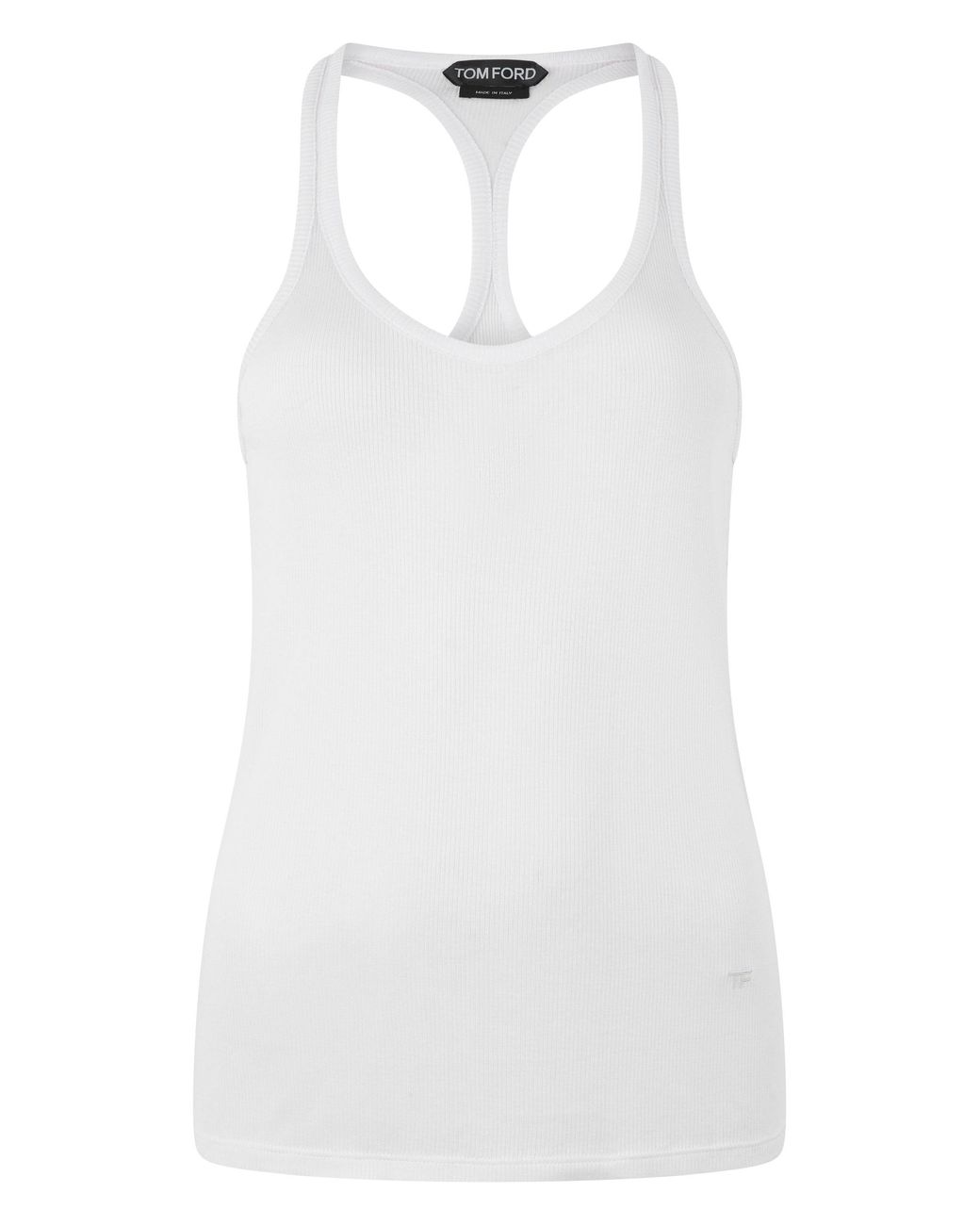 Tom Ford White Ribbed Tank Top