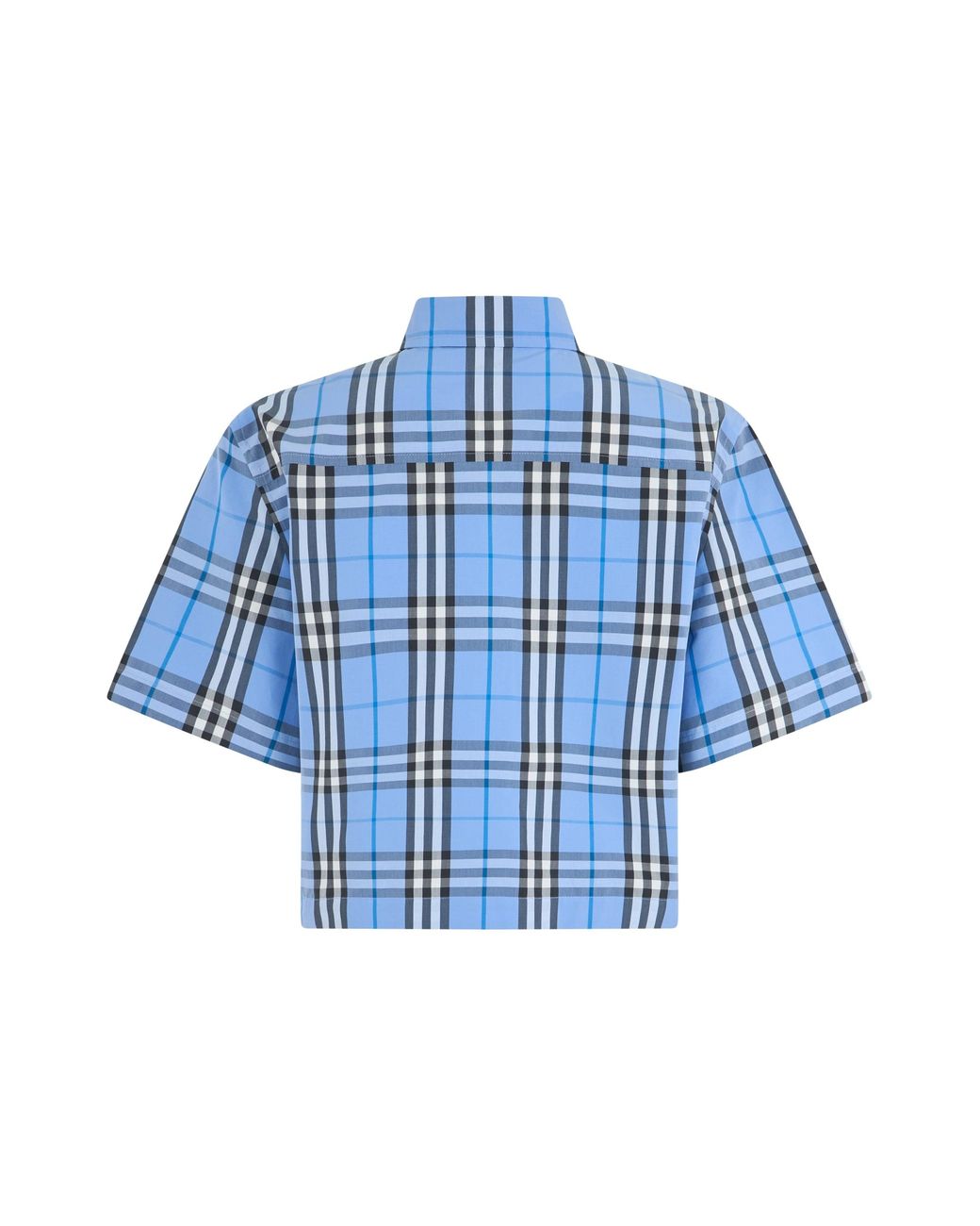 Burberry Blue Short-Sleeve Cotton Shirt