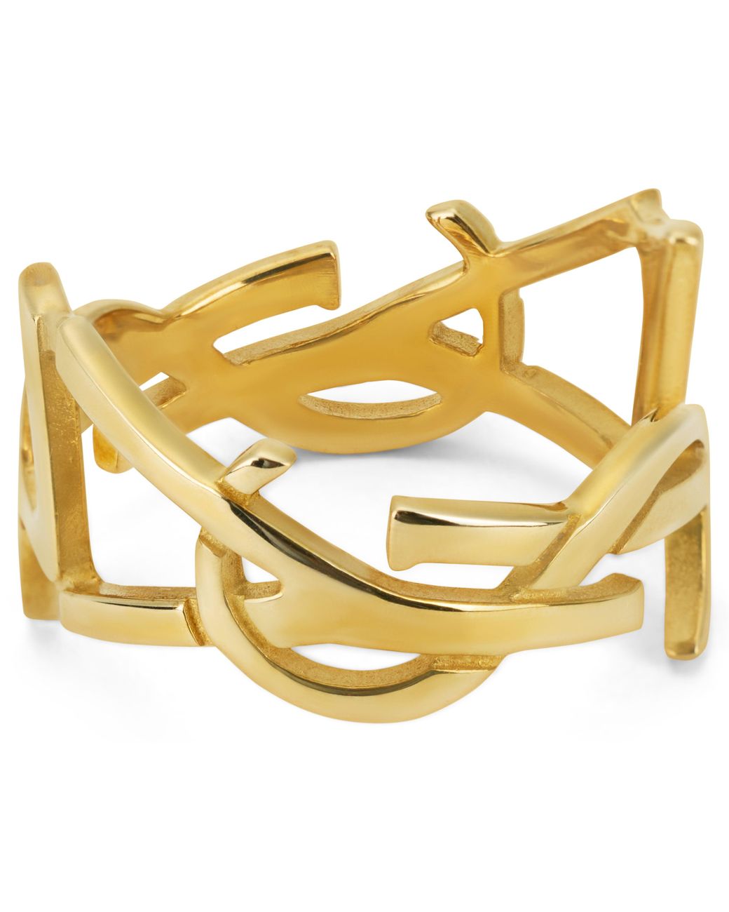 Saint Laurent Metallic Scarf Ring Cassandre Brass Body Jewellery