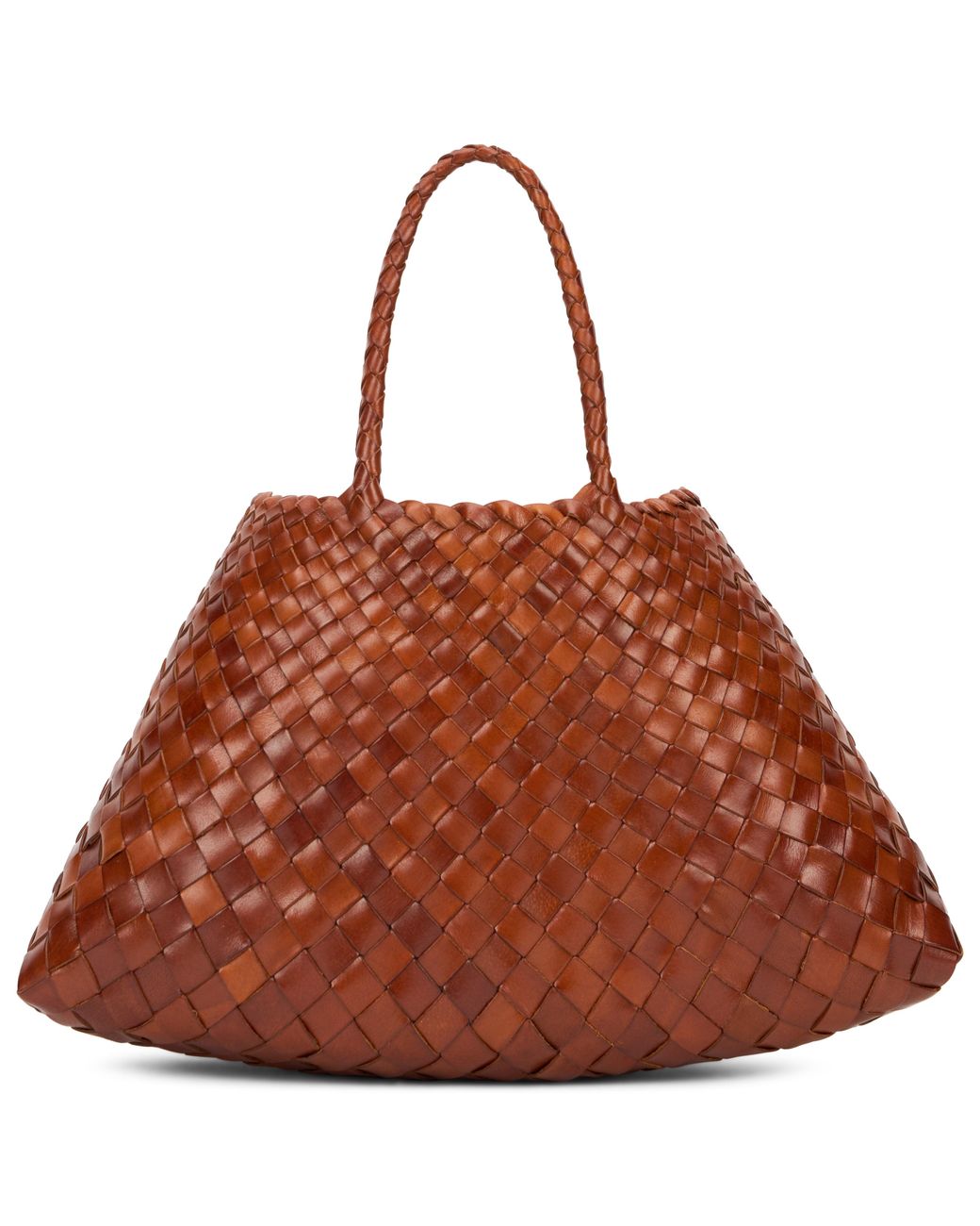 Borsa tote intrecciata ampia di Dragon Diffusion in Brown