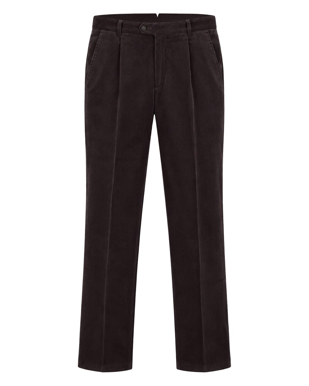 Boss Black Corduroy Pants Made Of Cotton And Cashmere for men