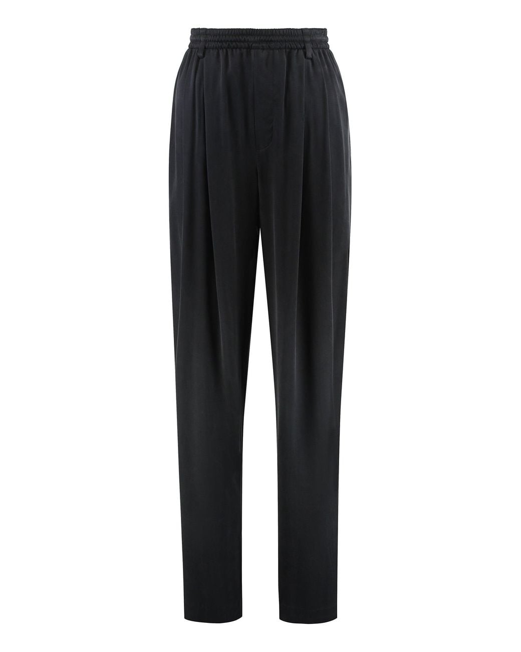Alexander Wang Black Elasticated Waist Trousers Cuprammonium Rayon Wide-Leg