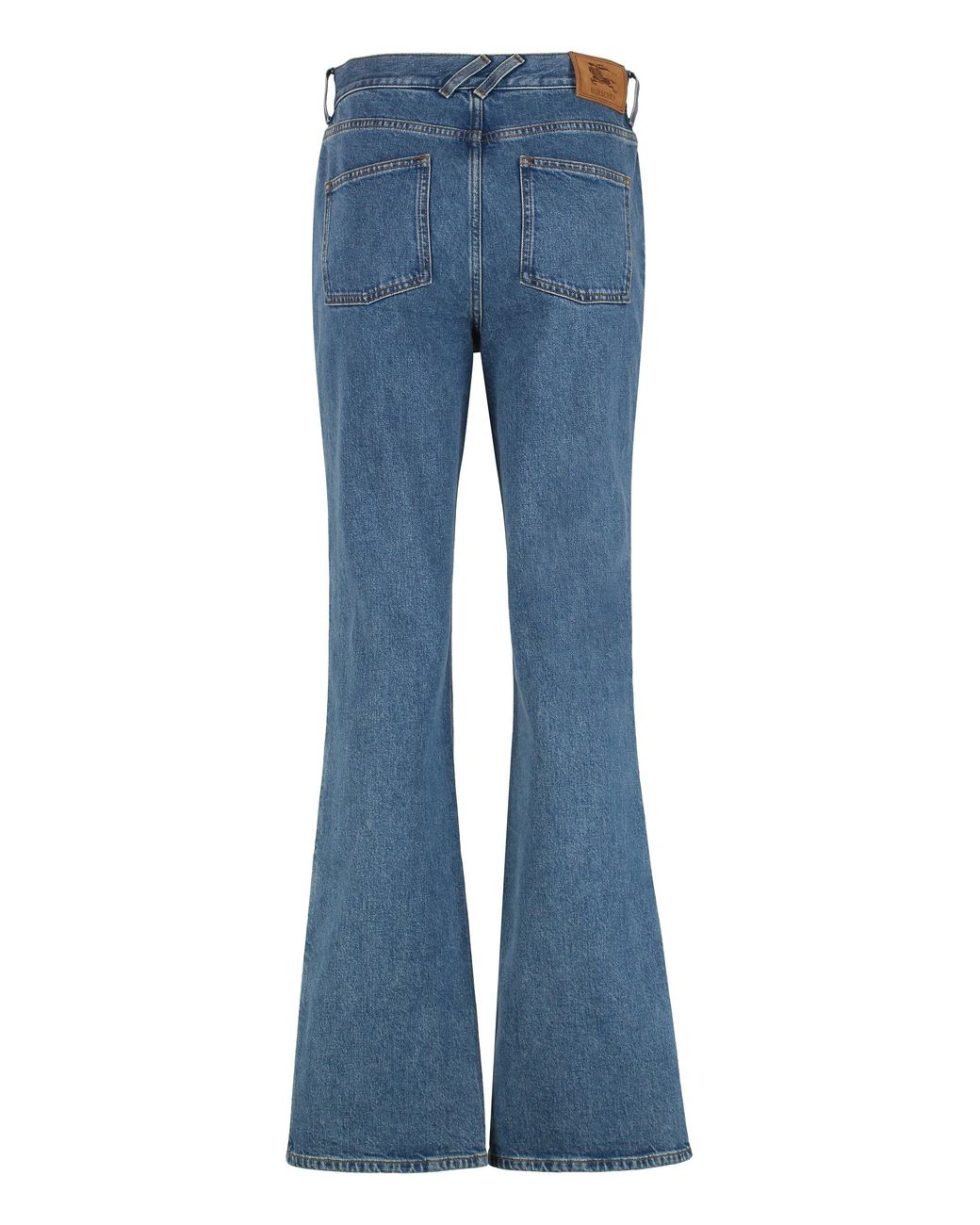 Burberry Blue High-Rise Bootcut Jeans Cotton Flared