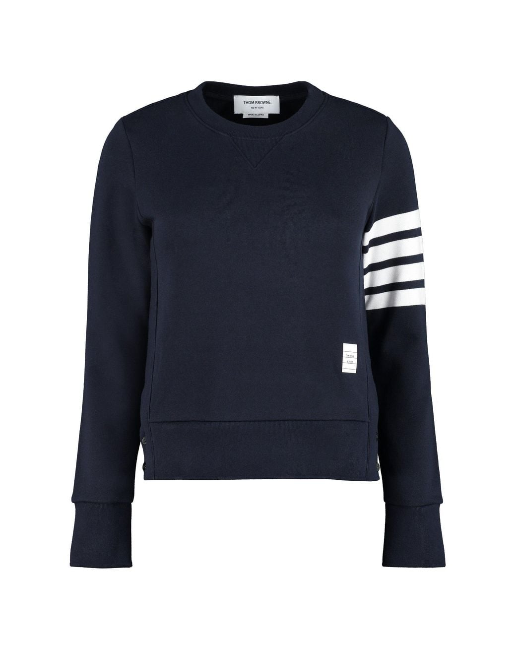 Thom Browne Blue Cotton Crew-Neck Sweatshirt Sweatshirts