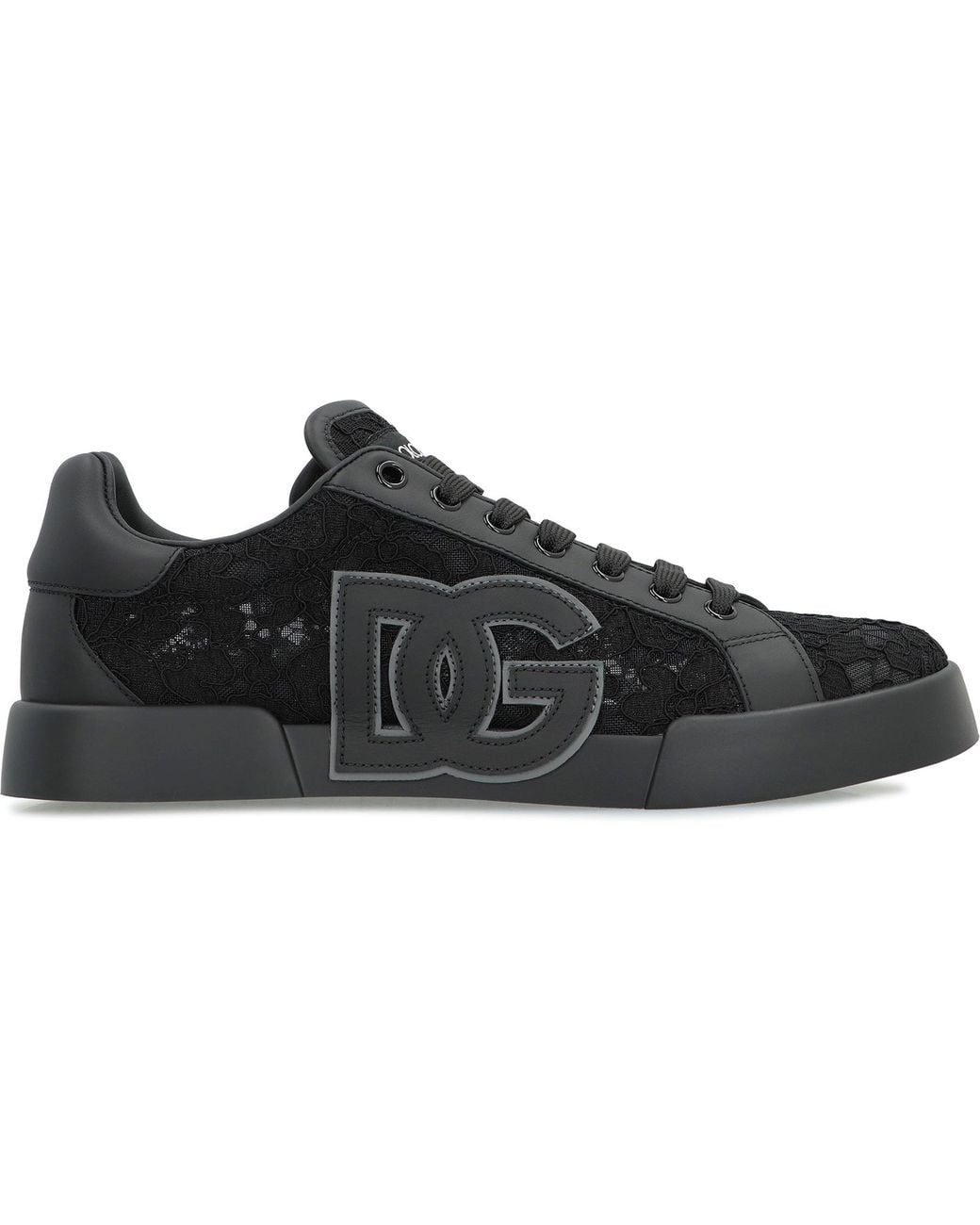 Dolce & Gabbana Black 'Portofino Light Strobel' Sneakers