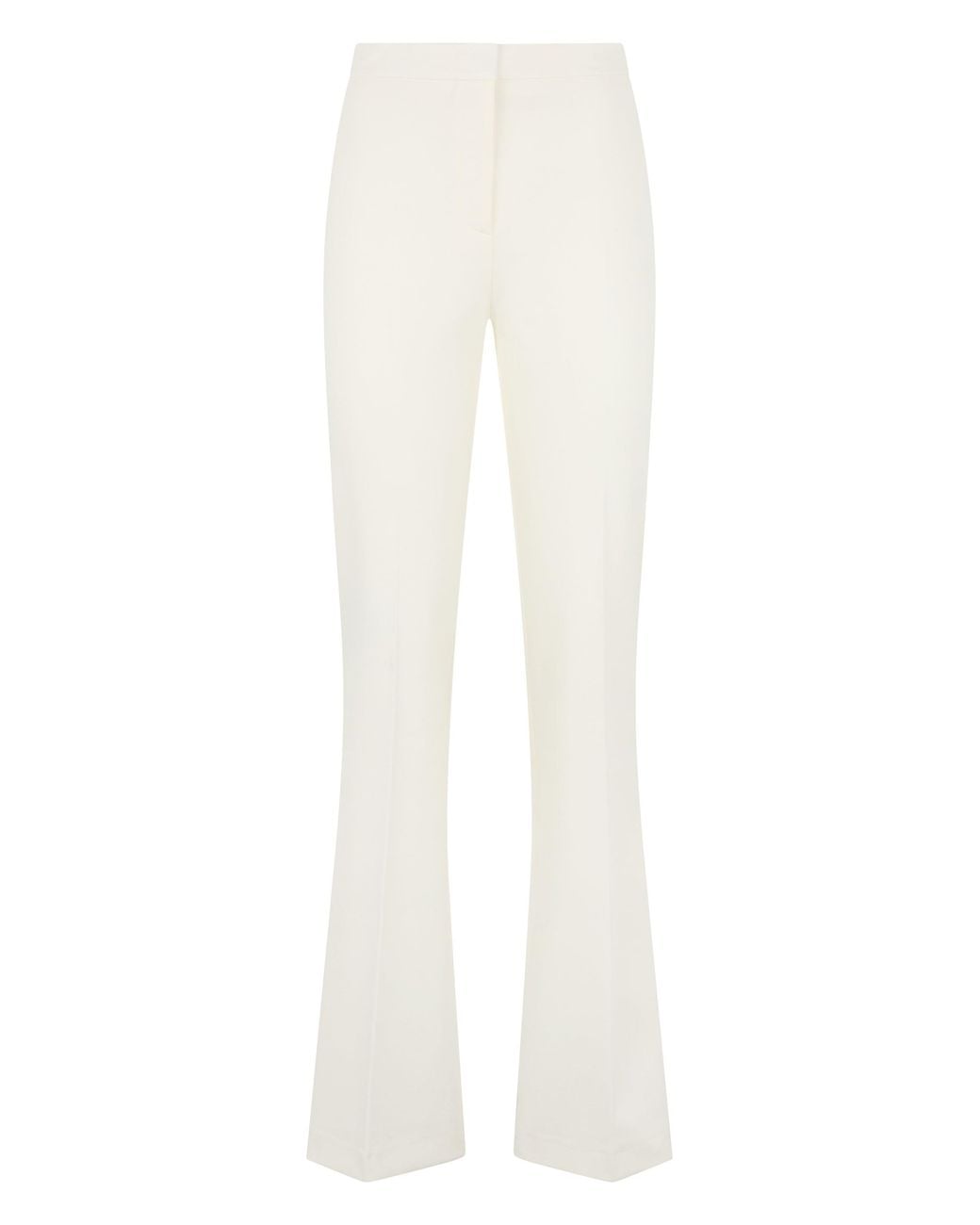 Pinko White Hulka Flared Viscose Trousers
