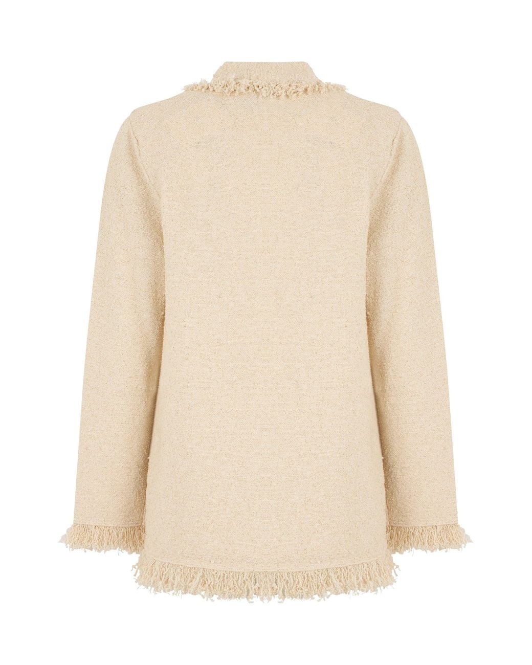 Elisabetta Franchi Natural Blazer Double-Breasted Cotton Blazers