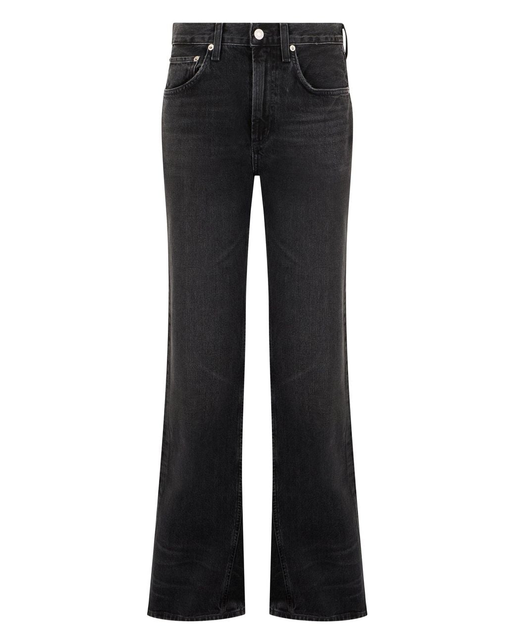 Agolde Black Flared Denim Pants Cotton Jeans