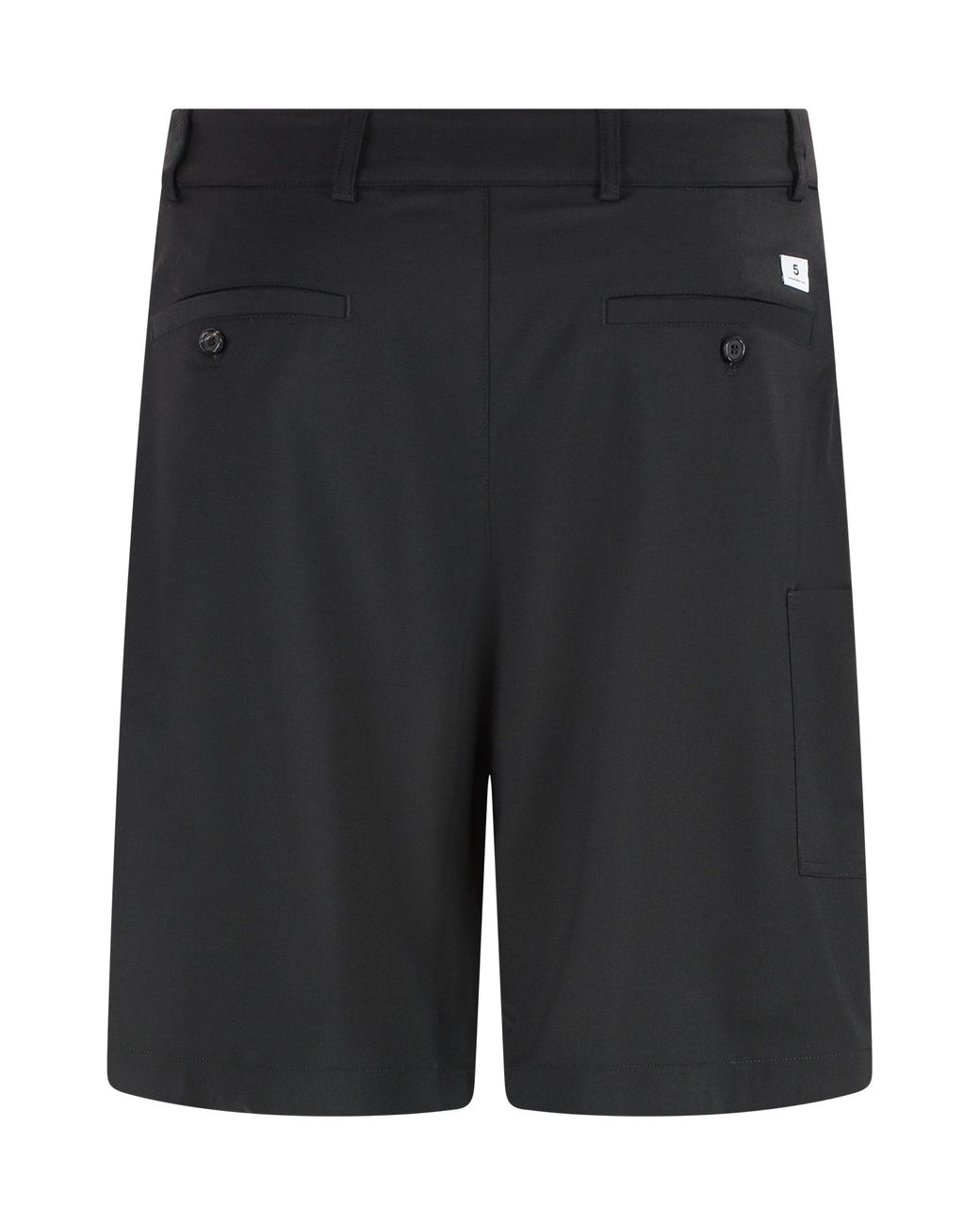 Department 5 Black Techno Fabric Bermuda-Shorts for men