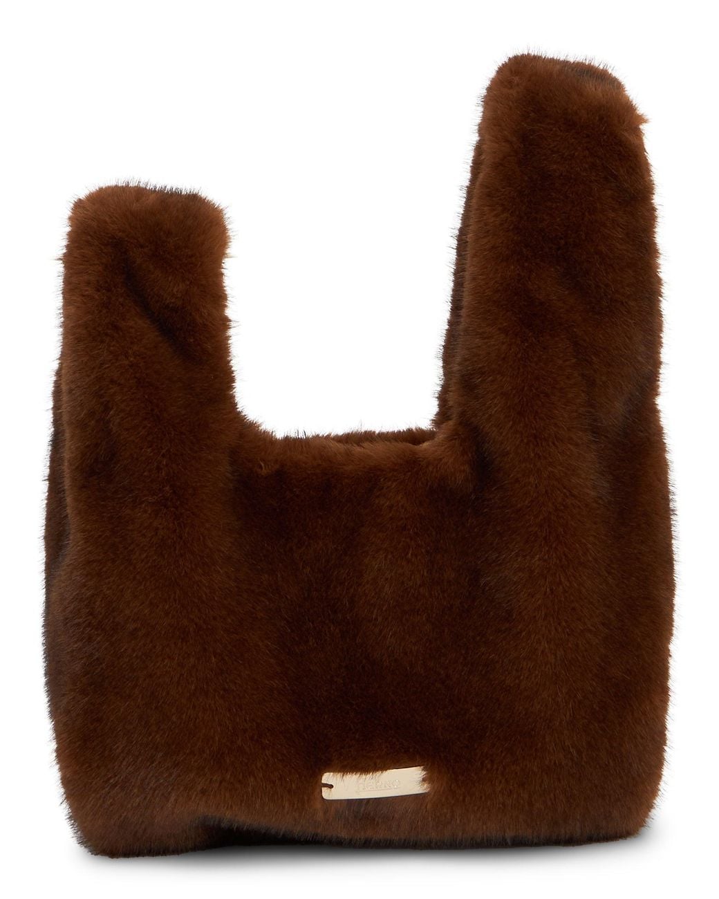 Herno Brown Faux Fur Bag