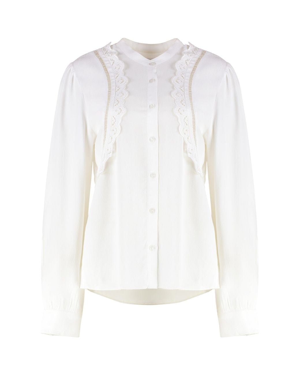 Isabel Marant White Band Collar Top