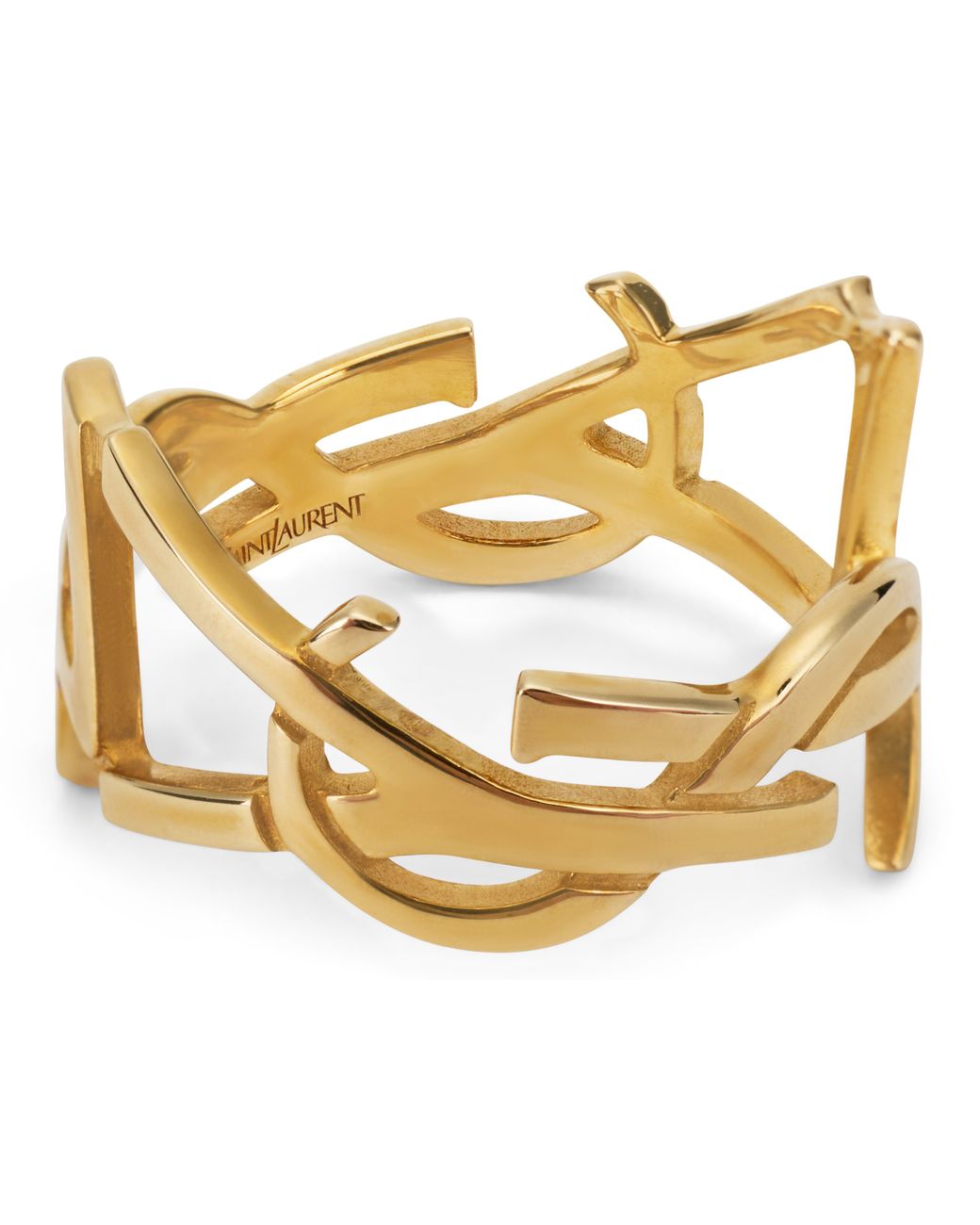 Saint Laurent Metallic Scarf Ring Cassandre Brass Body Jewellery