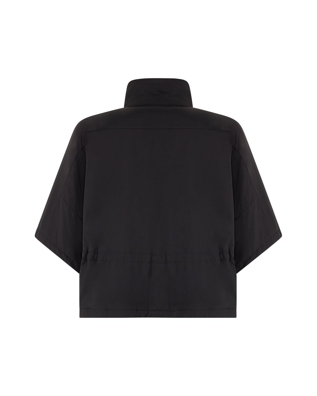 Laminar Black High Collar Poncho