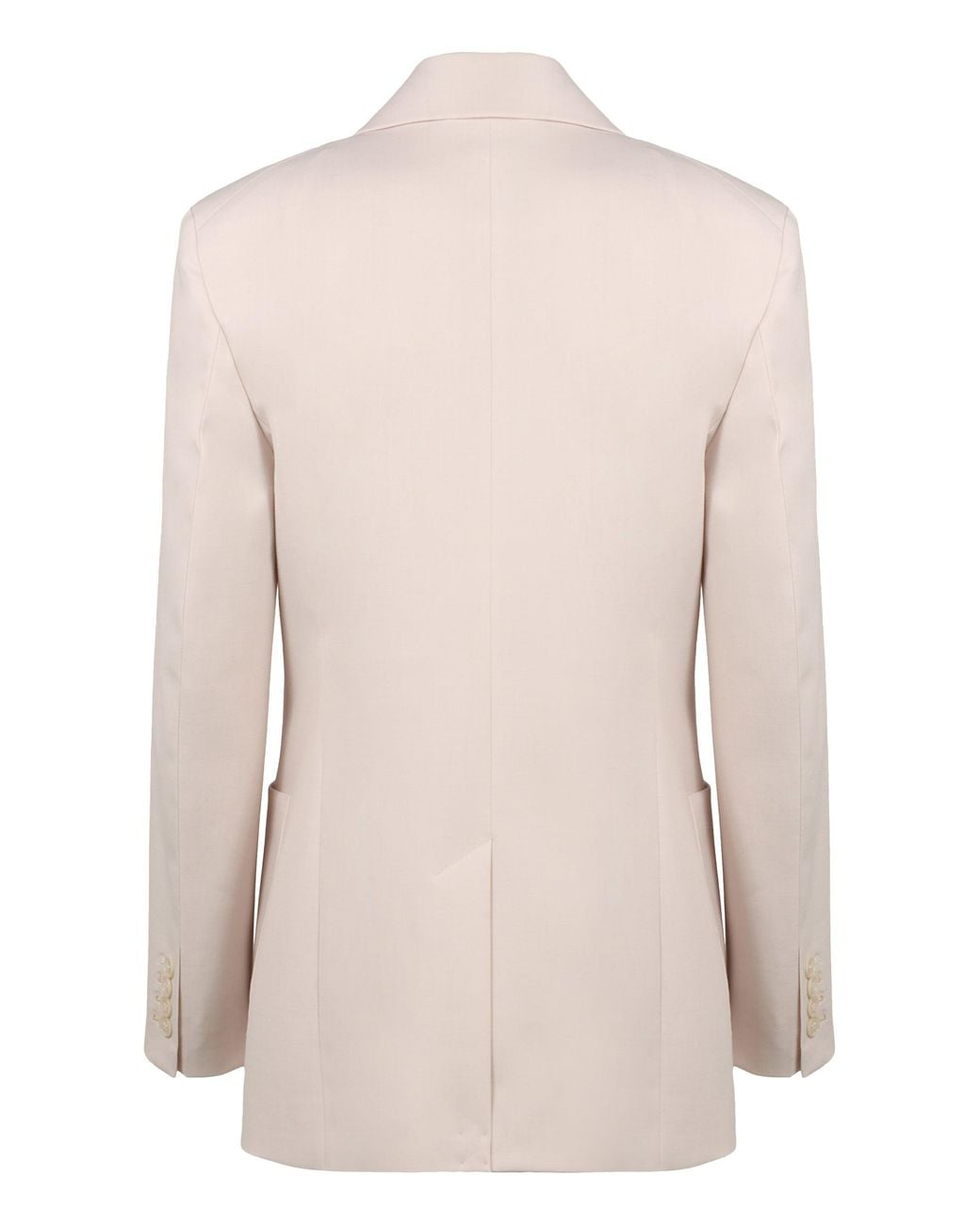 Victoria Beckham Natural Katherine Single-Breasted Jacket With Two Buttons