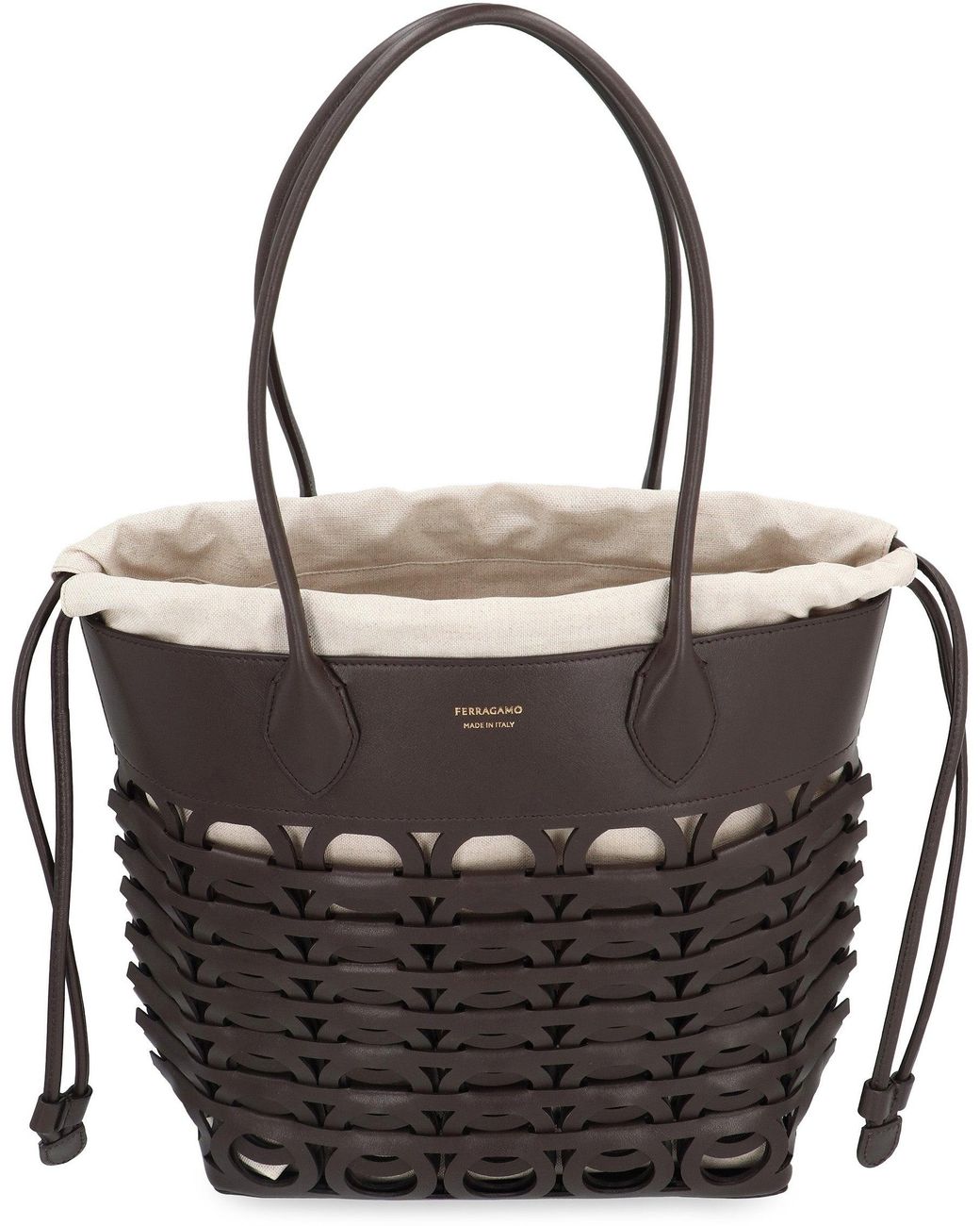 Ferragamo Black Gancini M Tote Bag